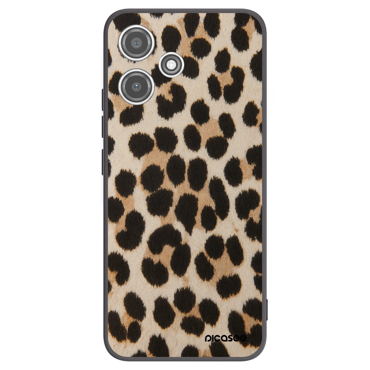 Picasee silikonový černý obal pro Xiaomi Redmi 12 5G - Brown Tiger