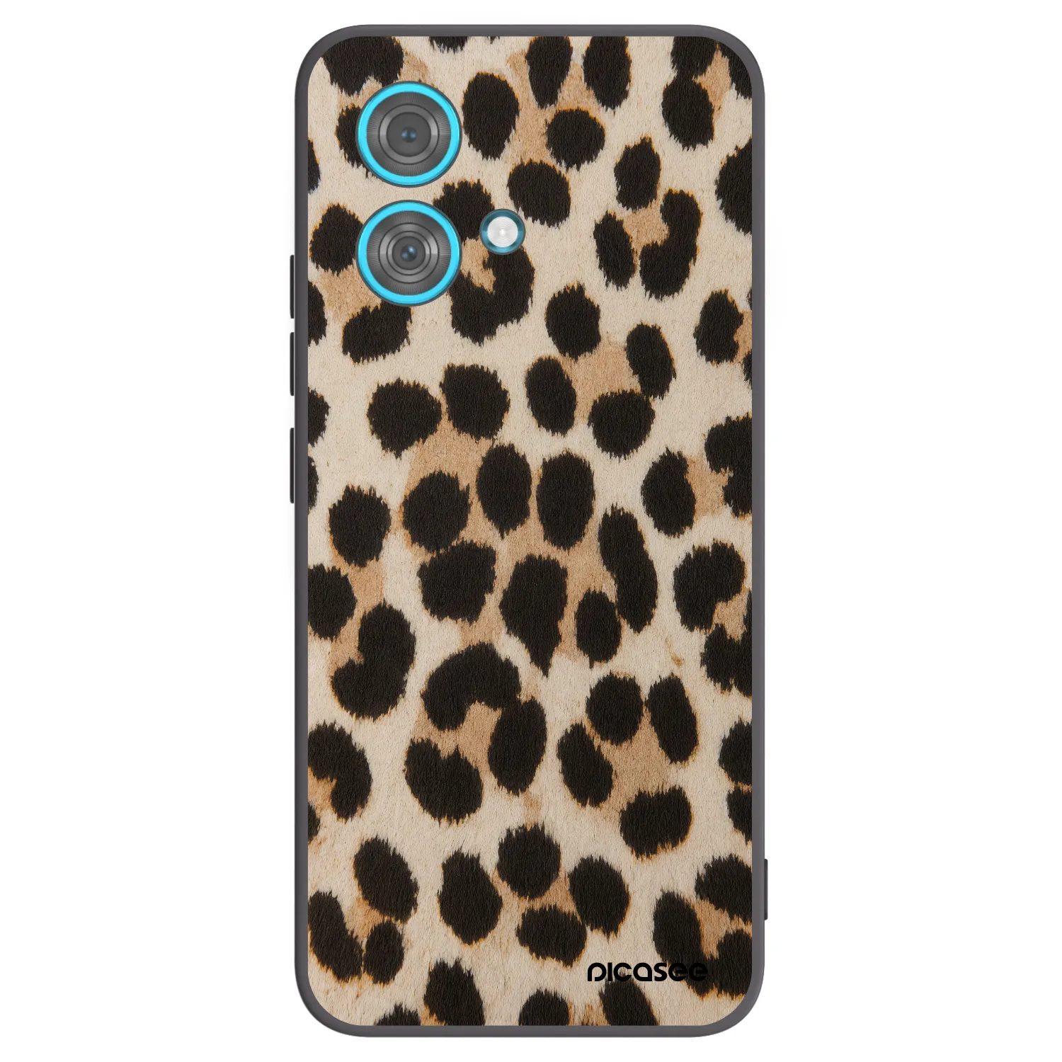 Picasee silikonový černý obal pro Motorola Edge 40 Neo - Brown Tiger