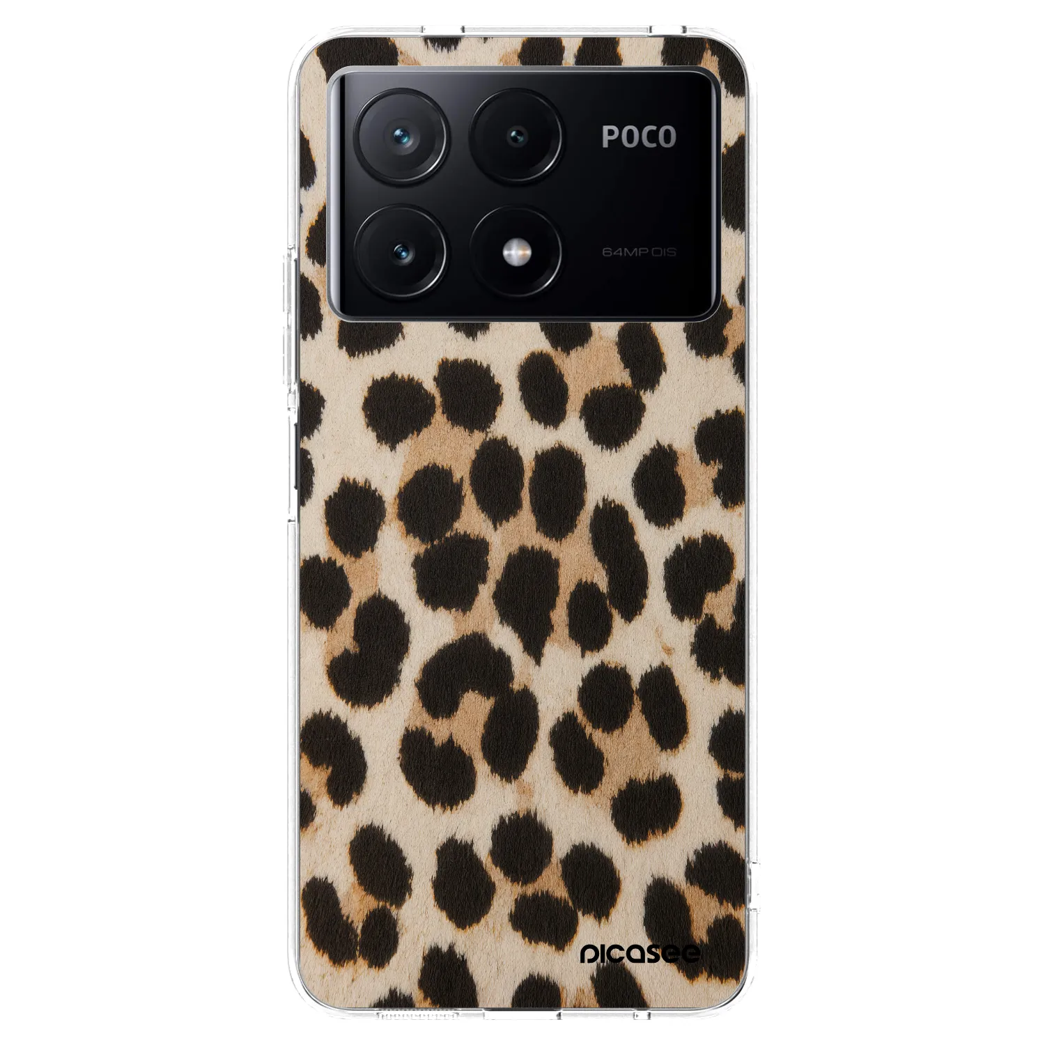 Picasee silikonový průhledný obal pro Xiaomi Poco X6 Pro - Brown Tiger