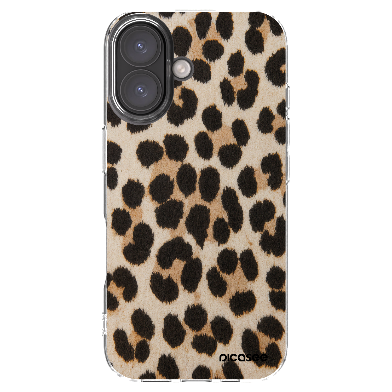 Picasee silikonový průhledný obal pro Apple iPhone 16 - Brown Tiger