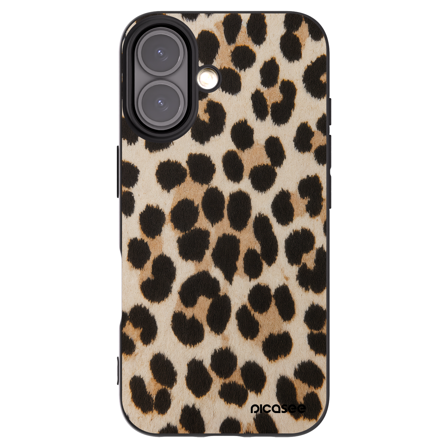 Picasee silikonový černý obal pro Apple iPhone 16 - Brown Tiger