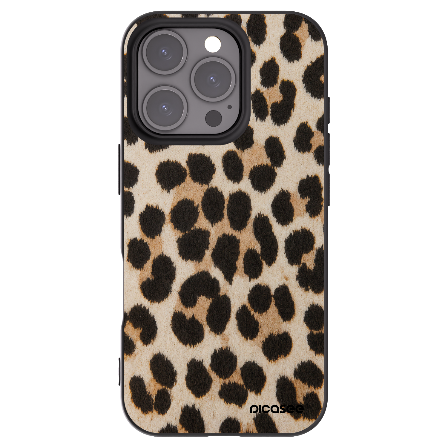 Picasee silikonový černý obal pro Apple iPhone 16 Pro - Brown Tiger