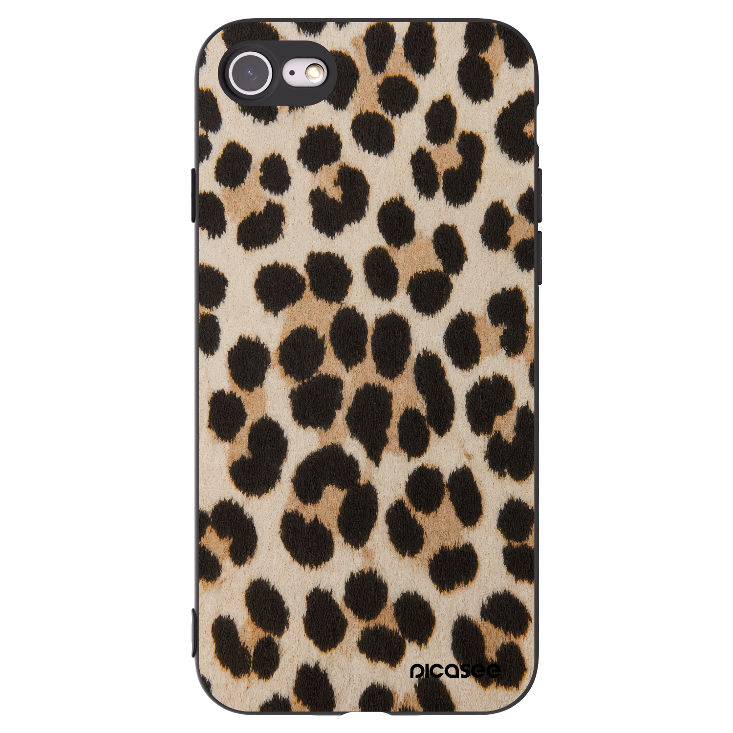 Picasee silikonový černý obal pro Apple iPhone 8 - Brown Tiger