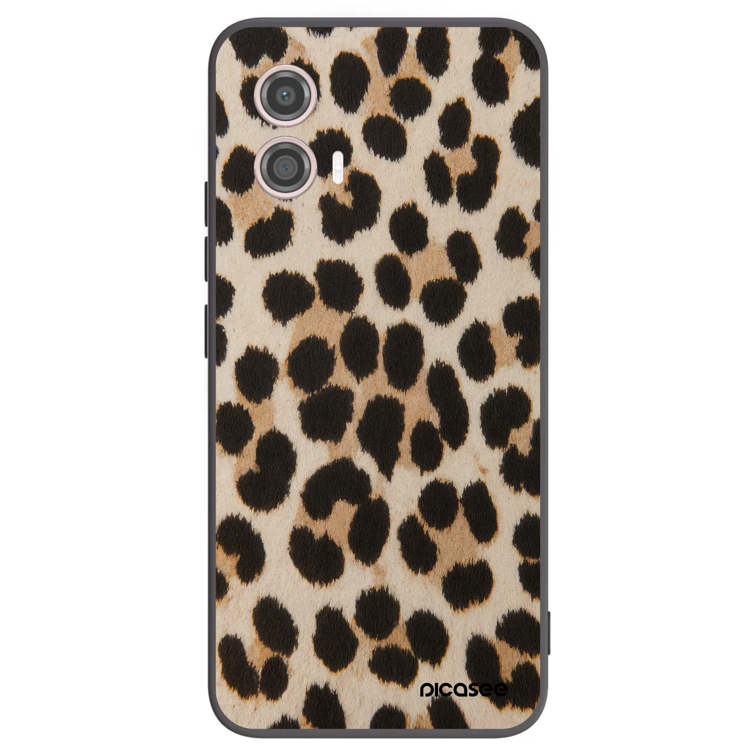 Picasee silikonový černý obal pro Motorola Moto G53 5G - Brown Tiger