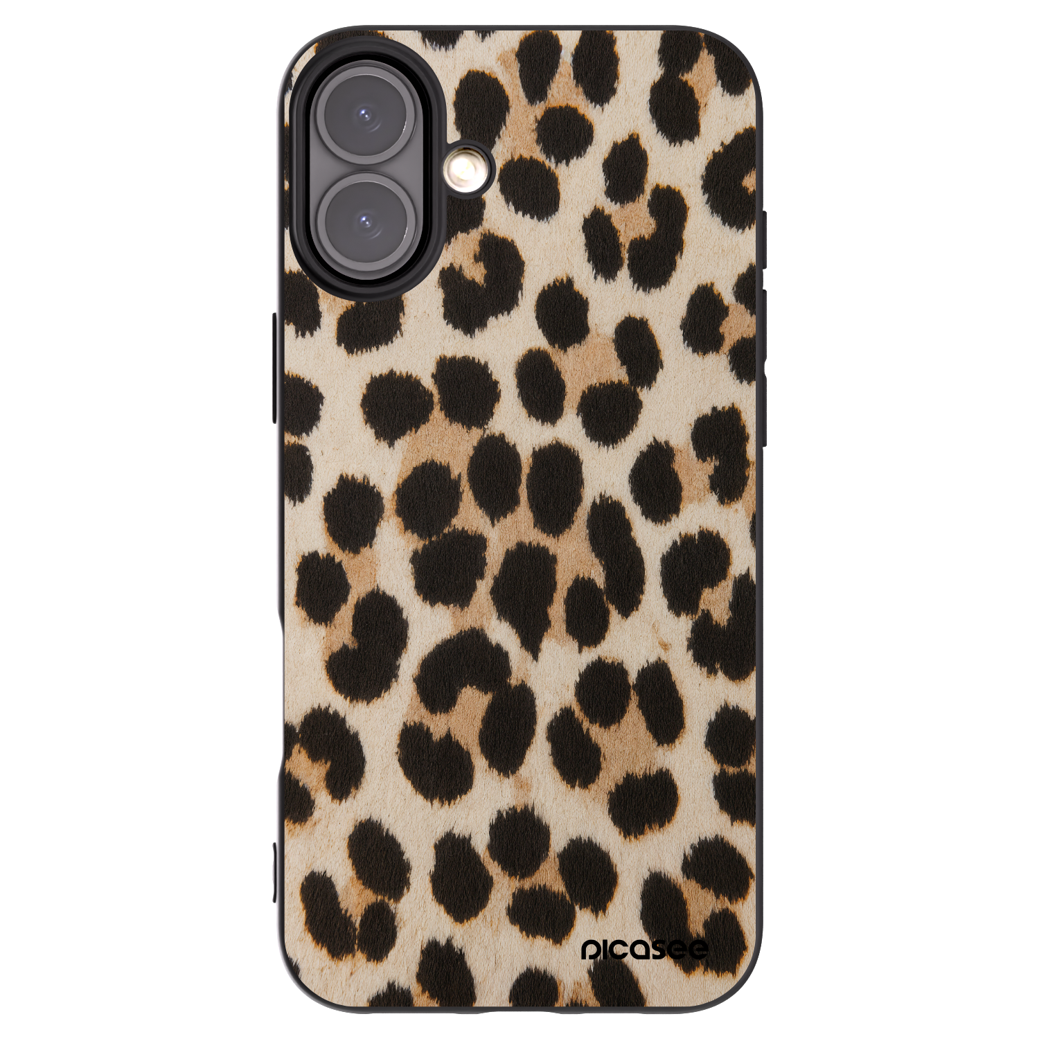 Picasee silikonový černý obal pro Apple iPhone 16 Plus - Brown Tiger