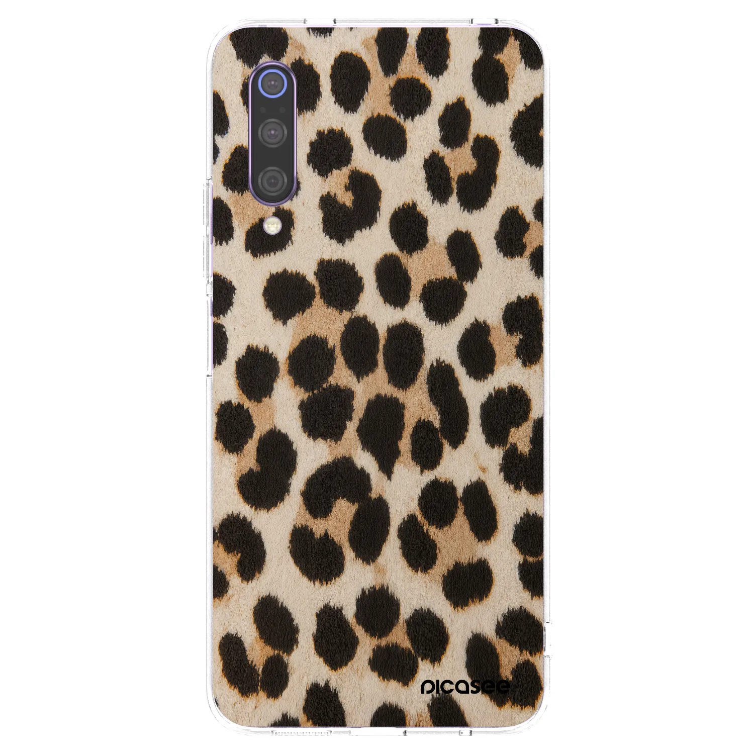 Picasee silikonový průhledný obal pro Xiaomi Mi 9 - Brown Tiger
