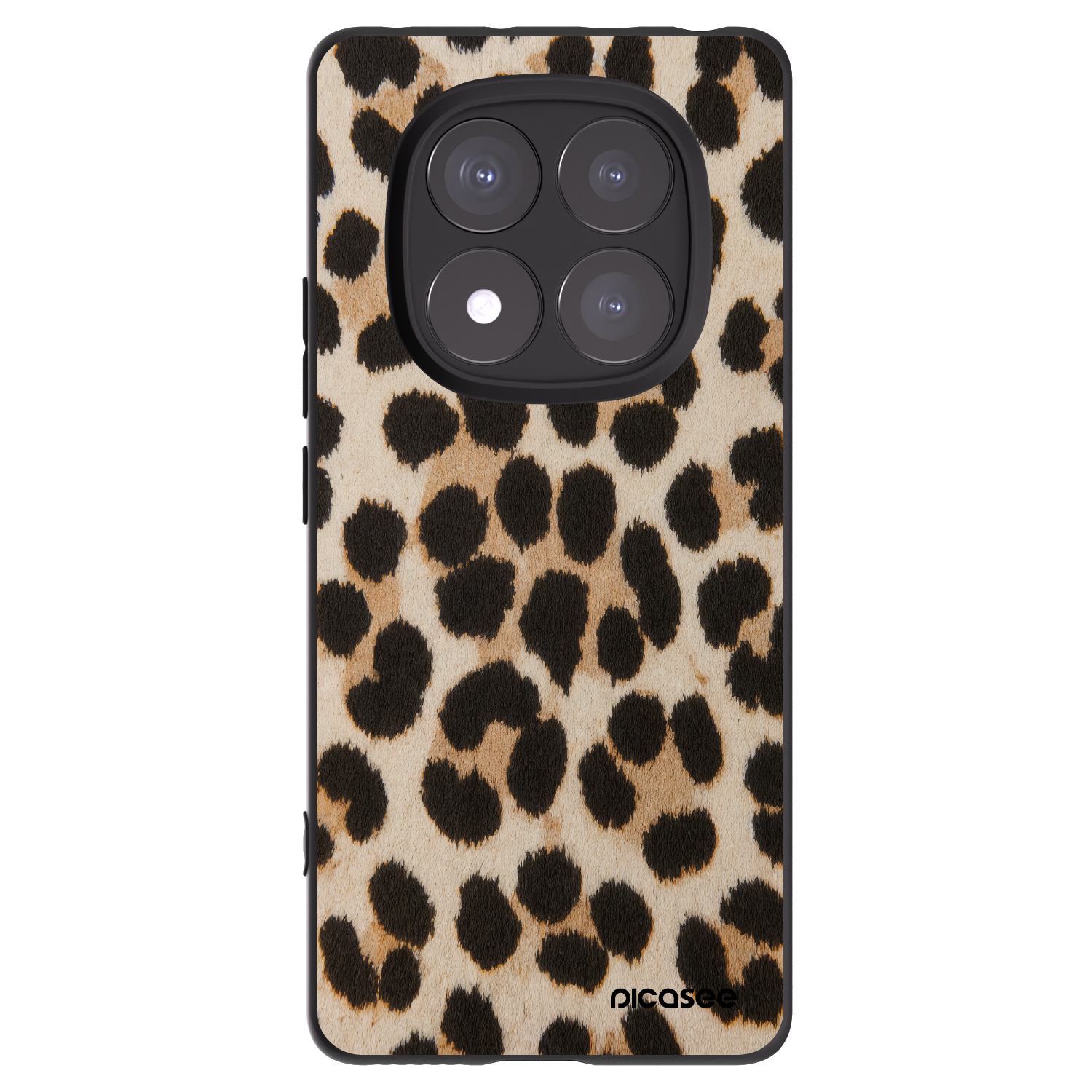 Picasee silikonový černý obal pro Xiaomi Redmi Note 14 Pro 5G - Brown Tiger
