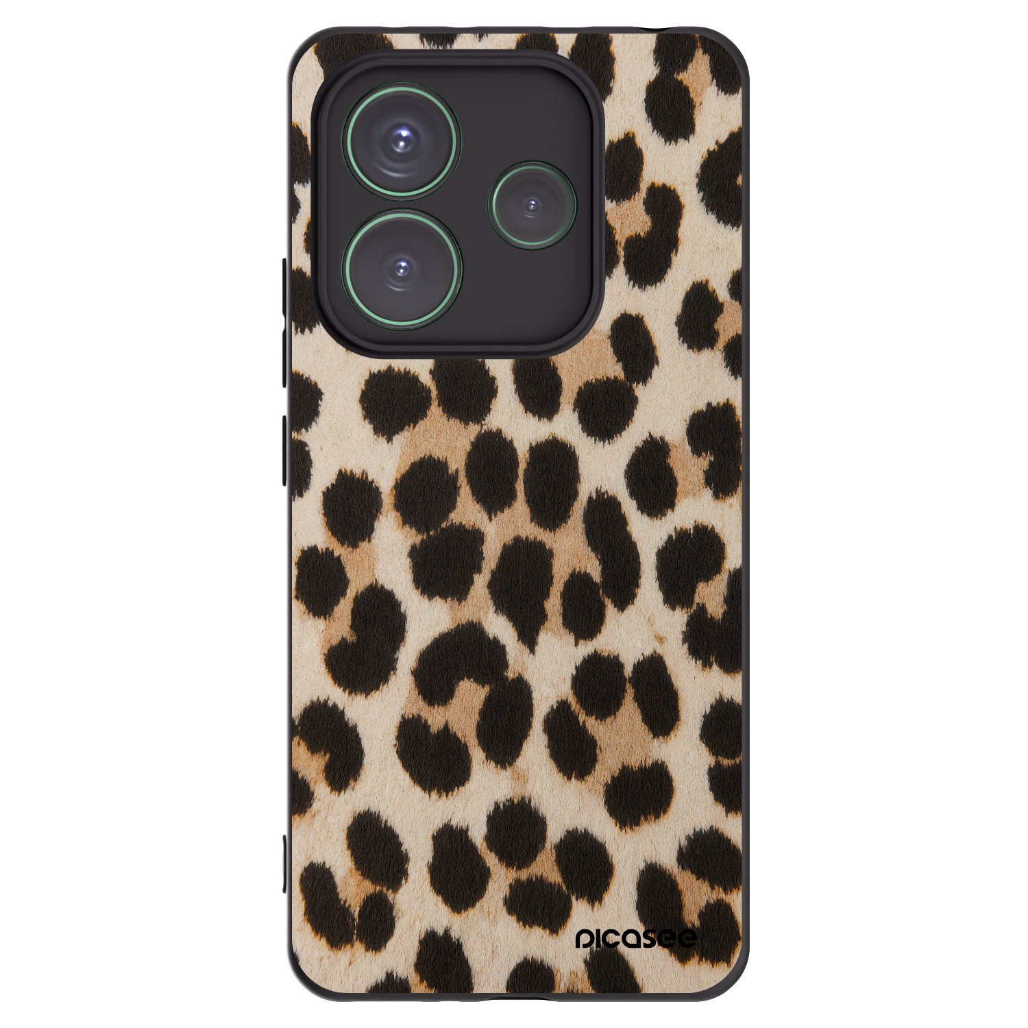 Picasee silikonový černý obal pro Xiaomi Redmi Note 14 5G - Brown Tiger