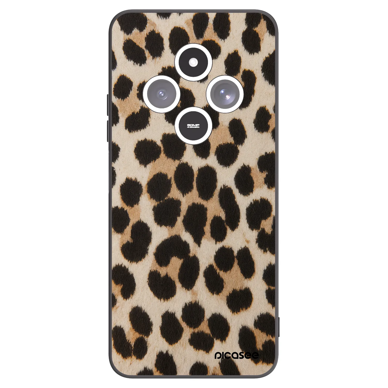 Picasee silikonový černý obal pro Xiaomi Redmi 14C - Brown Tiger