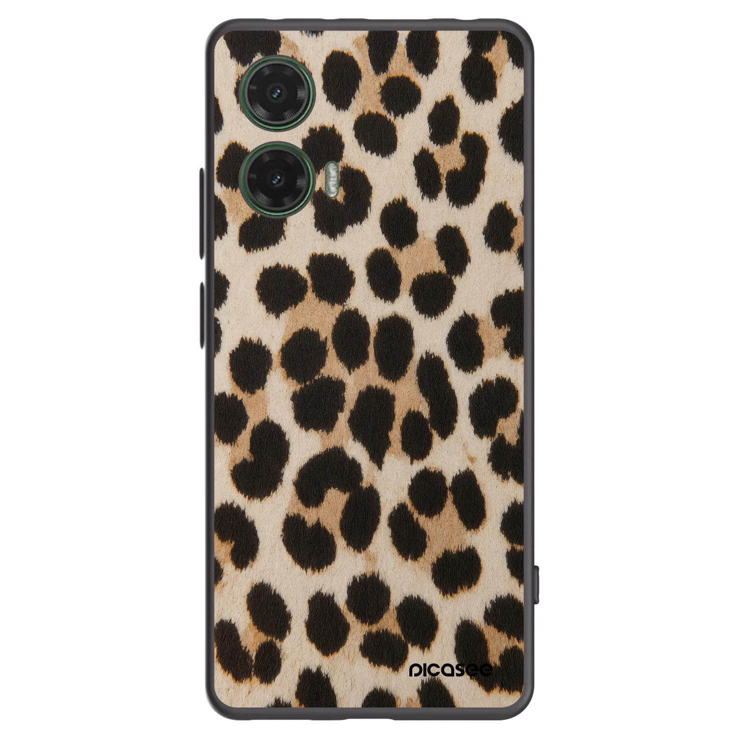 Picasee silikonový černý obal pro Motorola Moto G35 5G - Brown Tiger