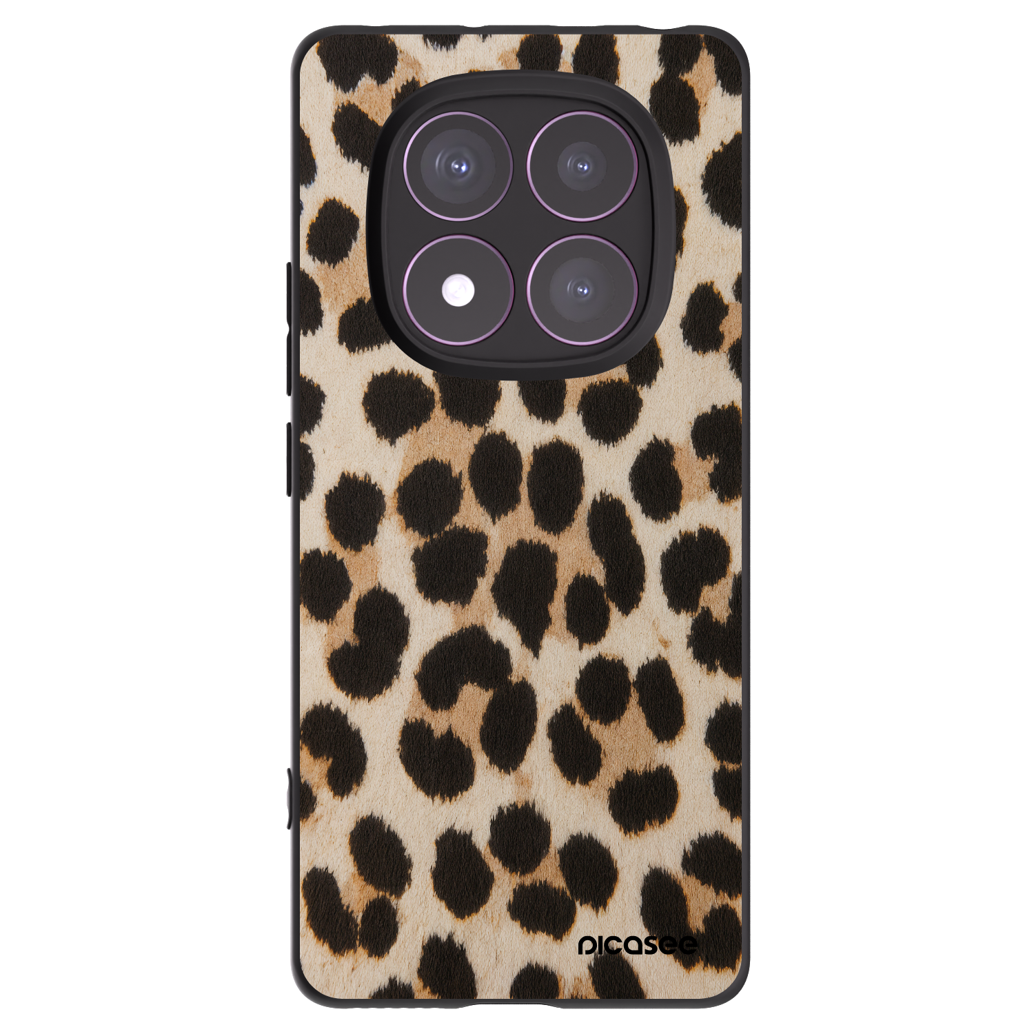 Picasee silikonový černý obal pro Xiaomi Redmi Note 14 Pro 4G - Brown Tiger