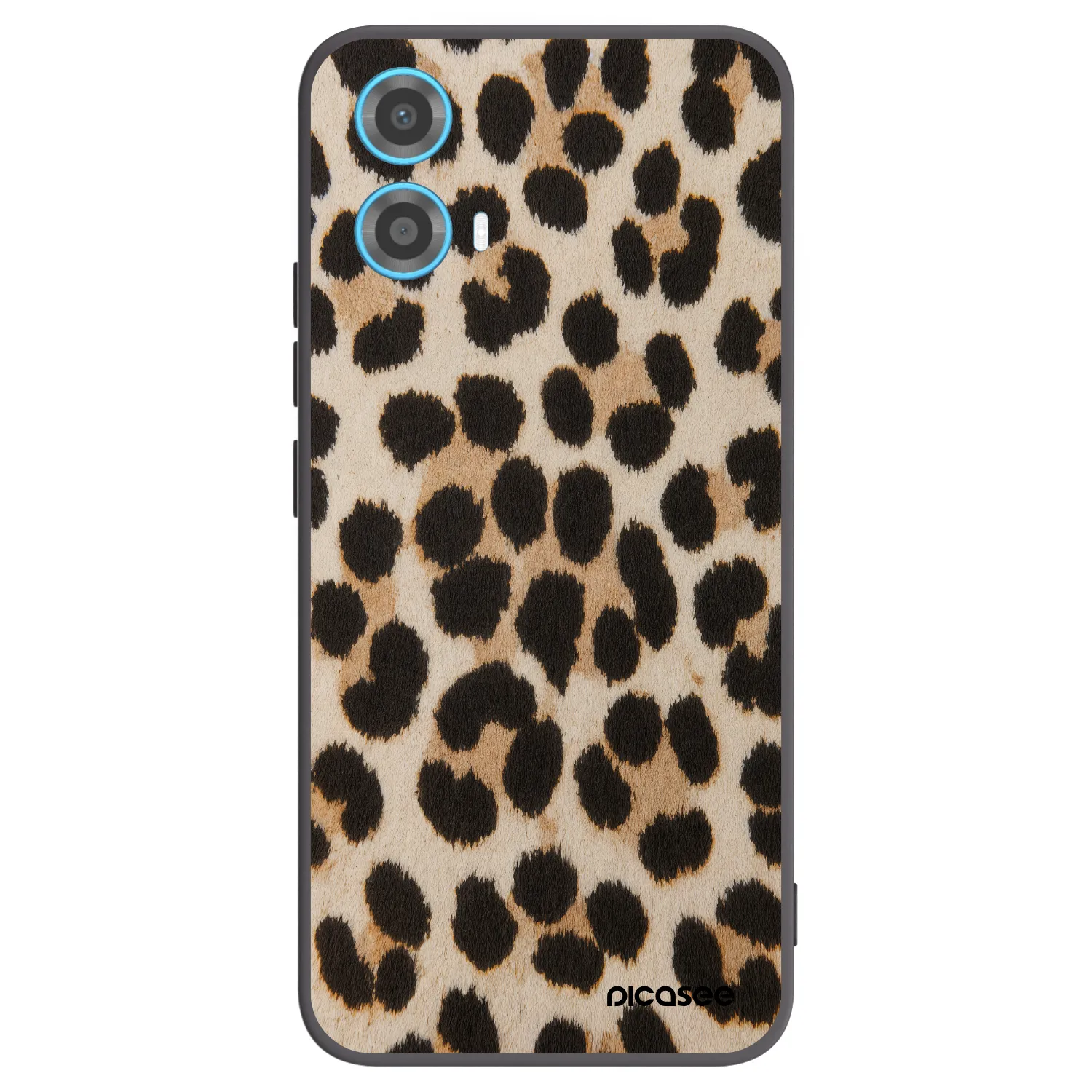 Picasee silikonový černý obal pro Motorola Moto G34 5G - Brown Tiger
