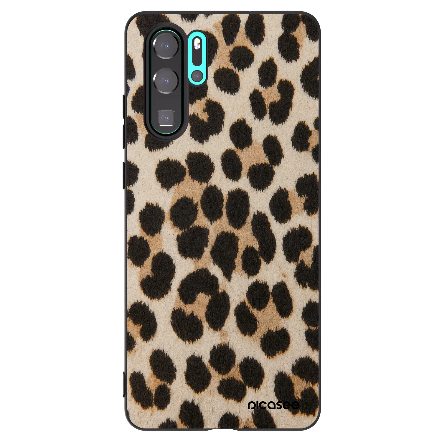 Picasee silikonový černý obal pro Huawei P30 Pro - Brown Tiger