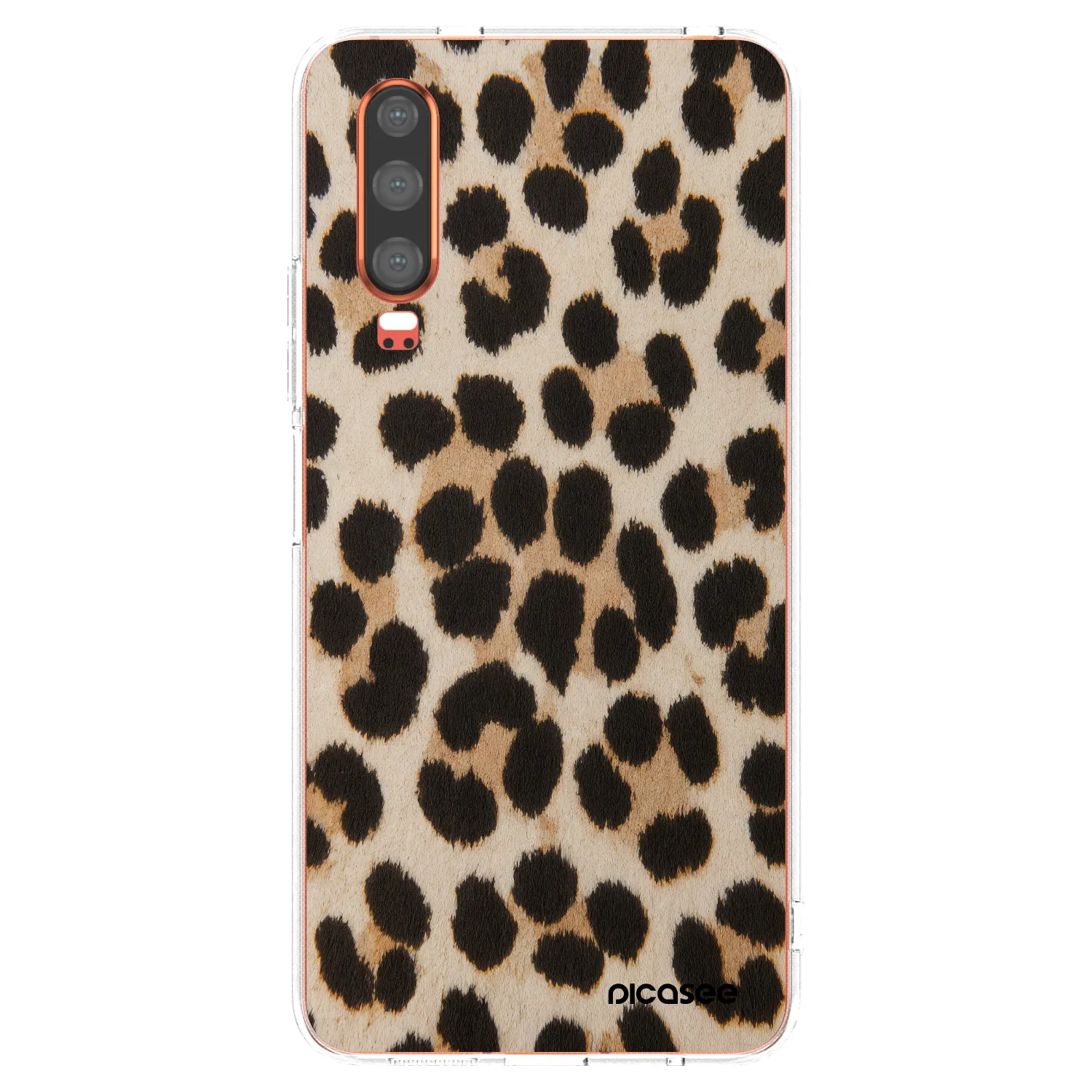 Picasee silikonový průhledný obal pro Huawei P30 - Brown Tiger