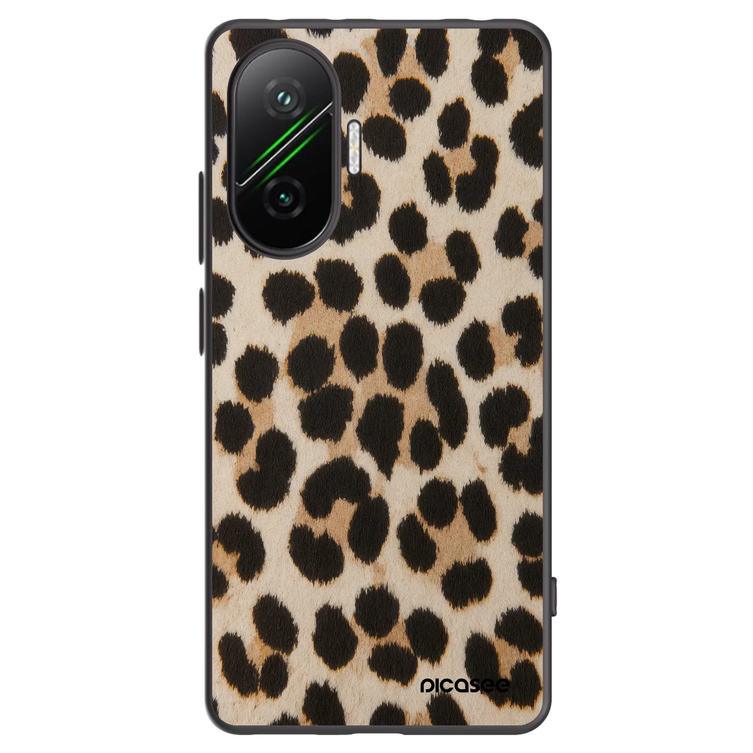 Picasee silikonový černý obal pro Xiaomi Poco F7 5G - Brown Tiger