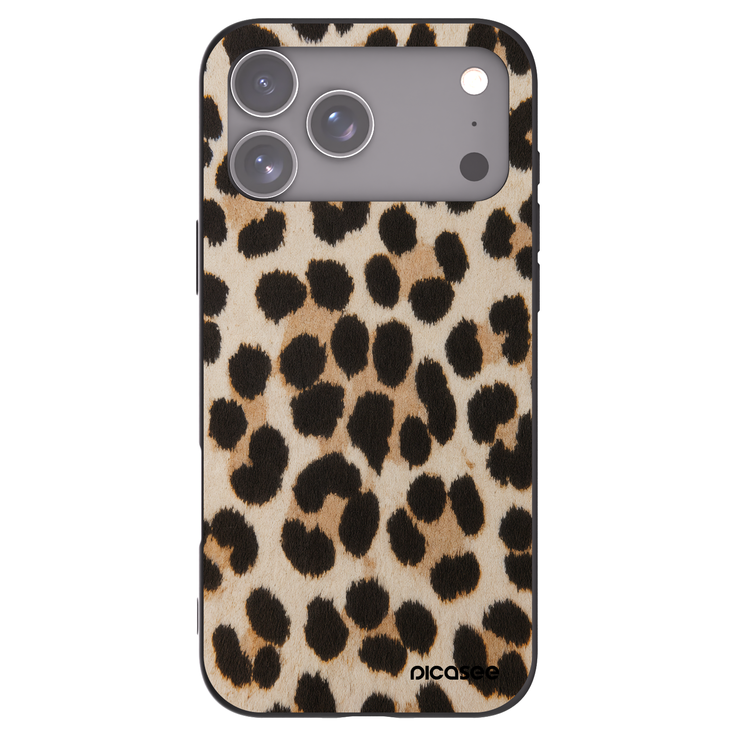 Picasee silikonový černý obal pro Apple iPhone 17 Pro Max - Brown Tiger