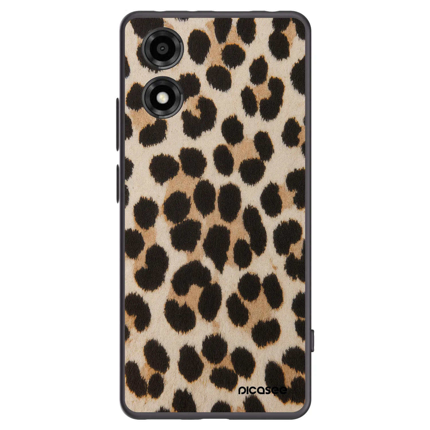 Picasee silikonový černý obal pro Motorola Moto E14 - Brown Tiger