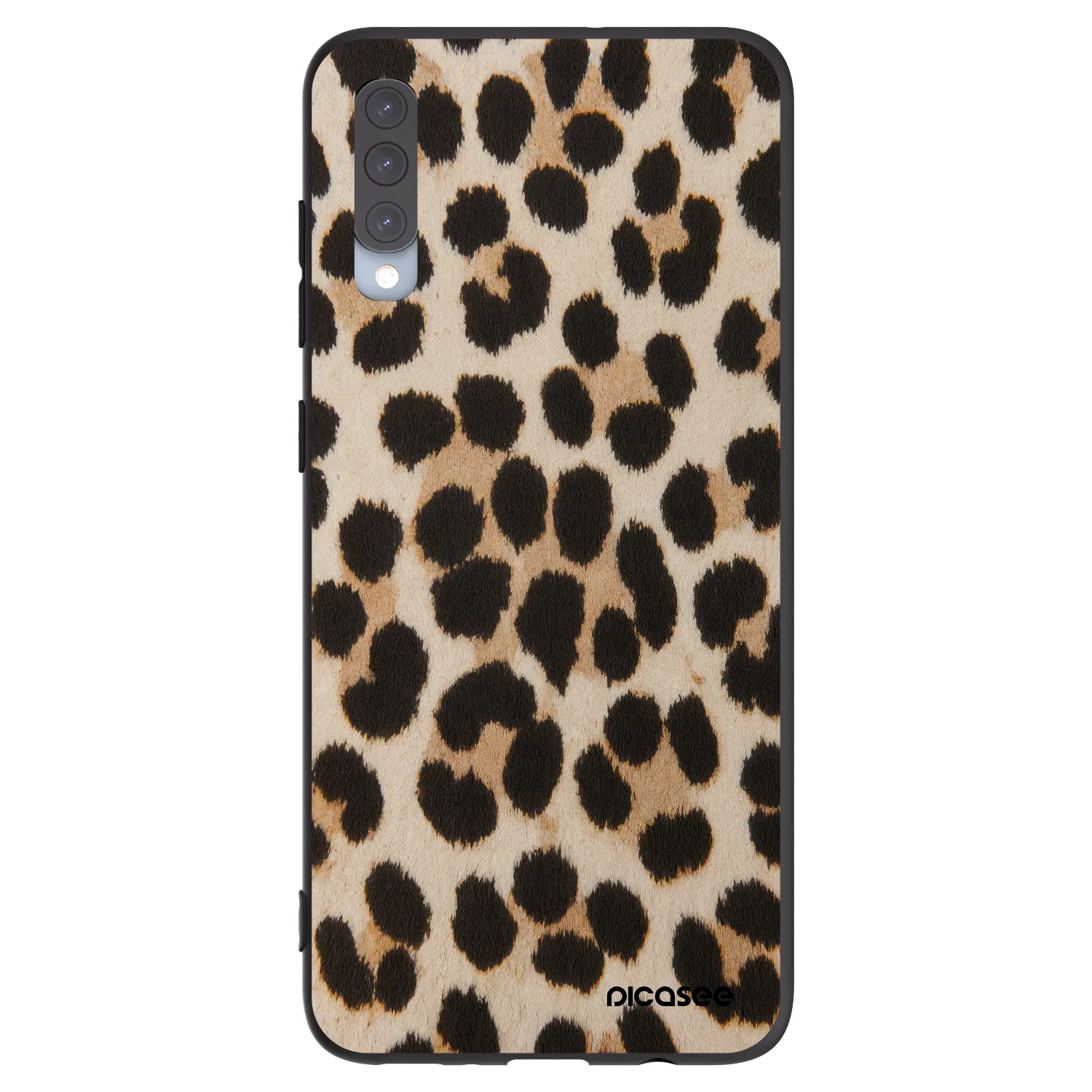 Picasee silikonový černý obal pro Samsung Galaxy A70 A705F - Brown Tiger
