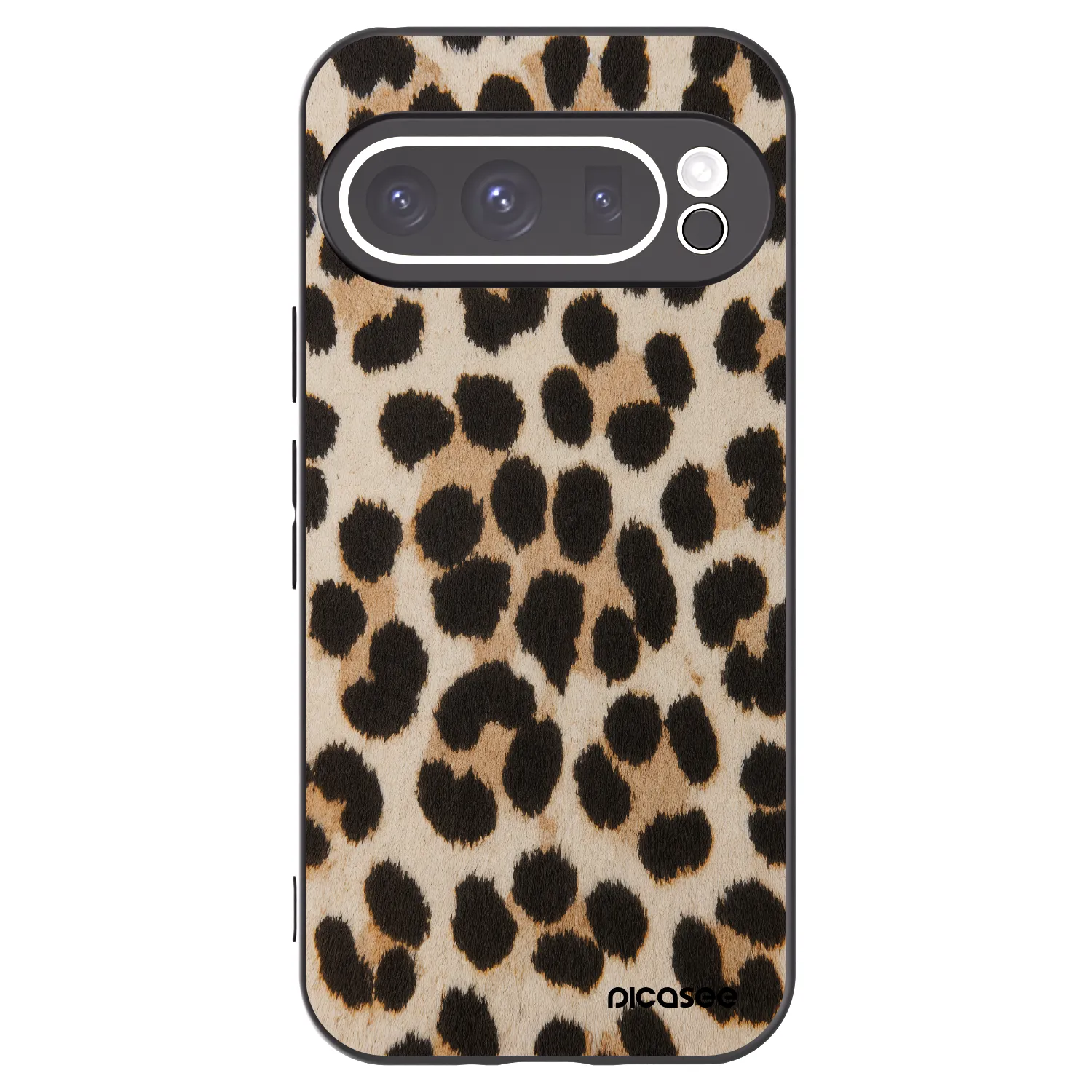Picasee silikonový černý obal pro Google Pixel 9 Pro XL - Brown Tiger