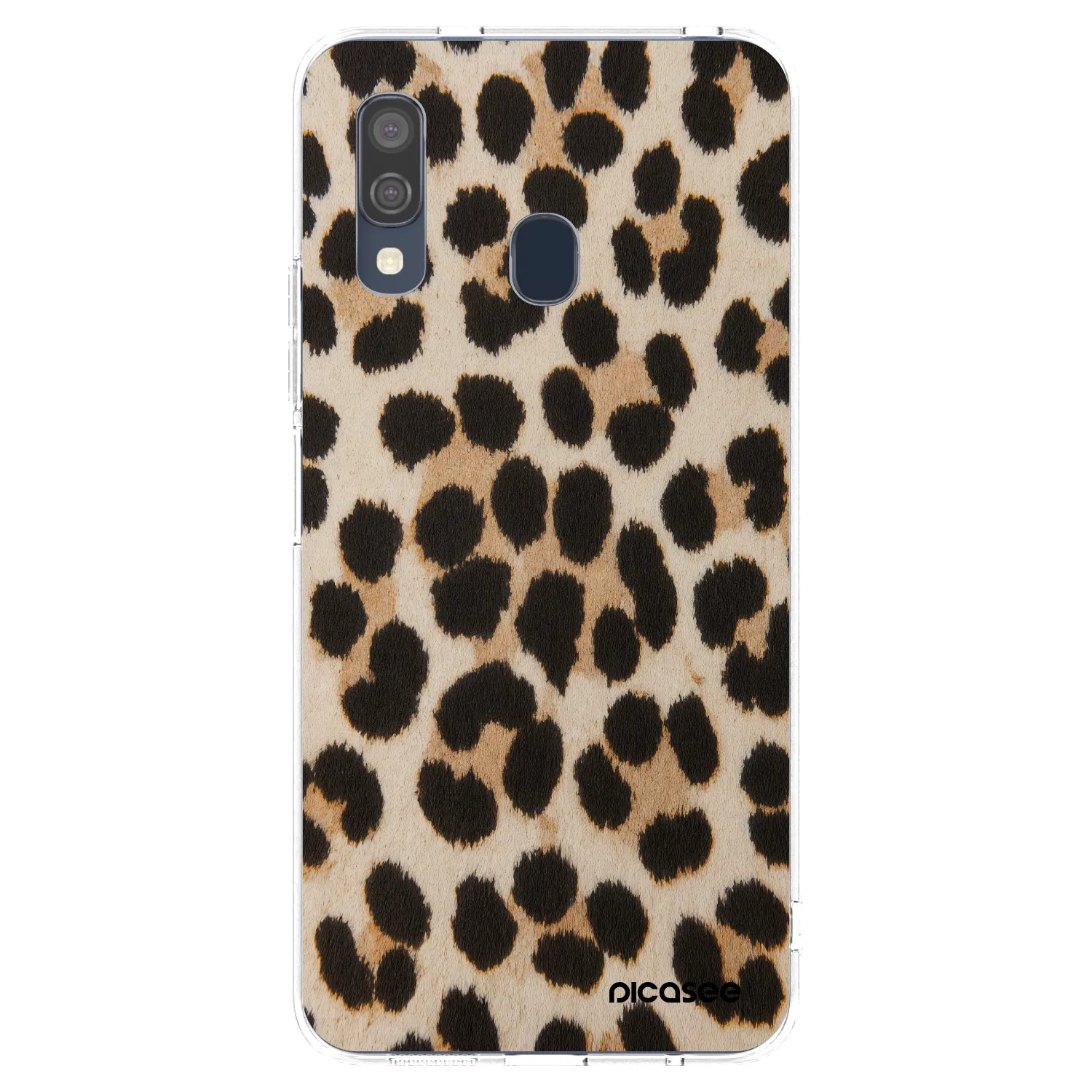 Picasee silikonový průhledný obal pro Samsung Galaxy A40 A405F - Brown Tiger
