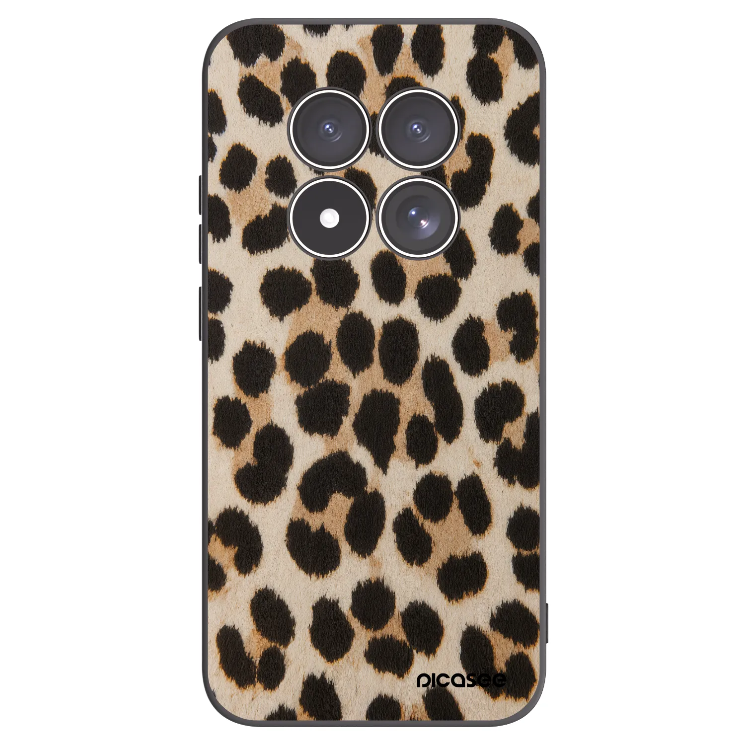 Picasee silikonový černý obal pro Xiaomi Redmi Note 15 Pro 4G - Brown Tiger