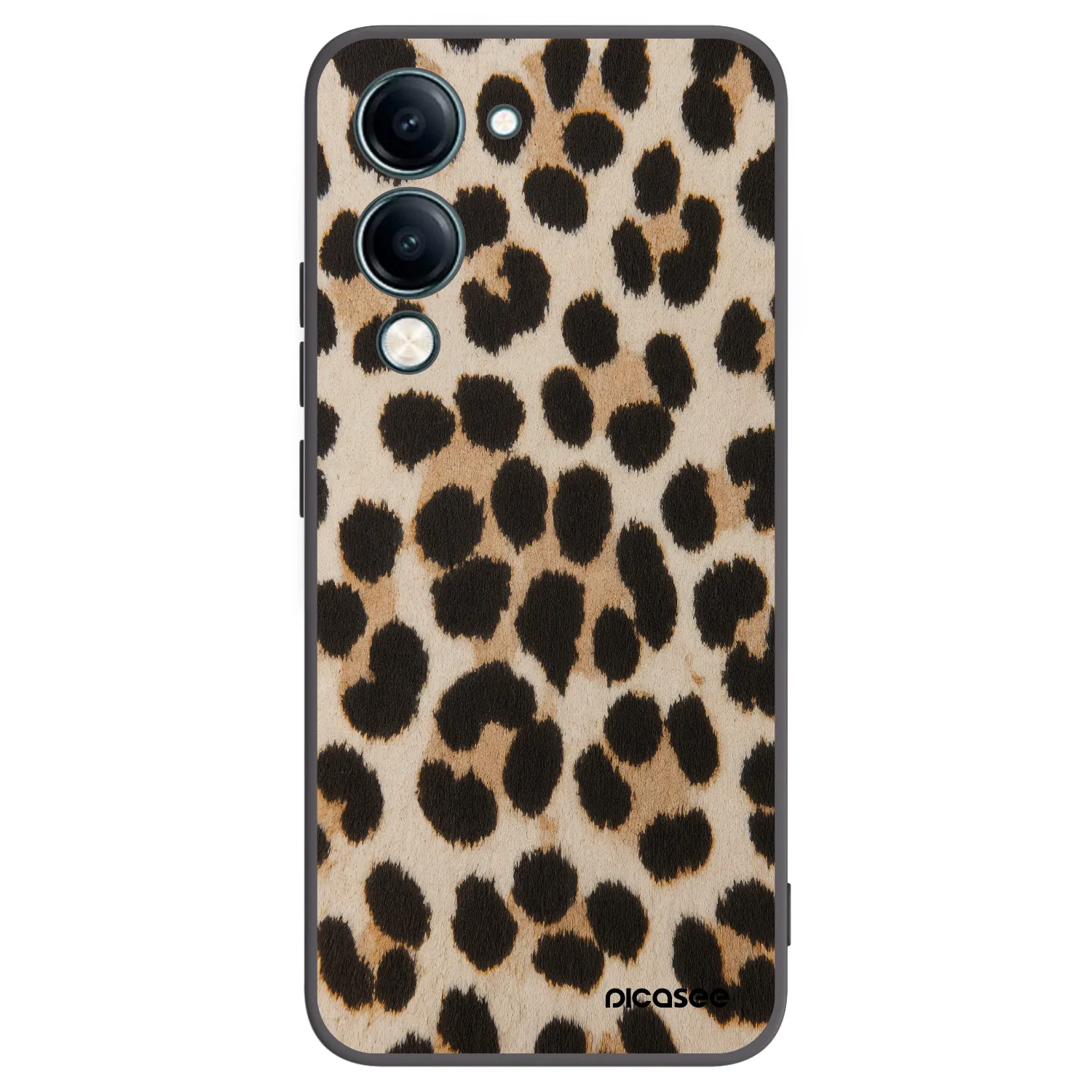 Picasee silikonový černý obal pro Vivo Y29s 5G - Brown Tiger