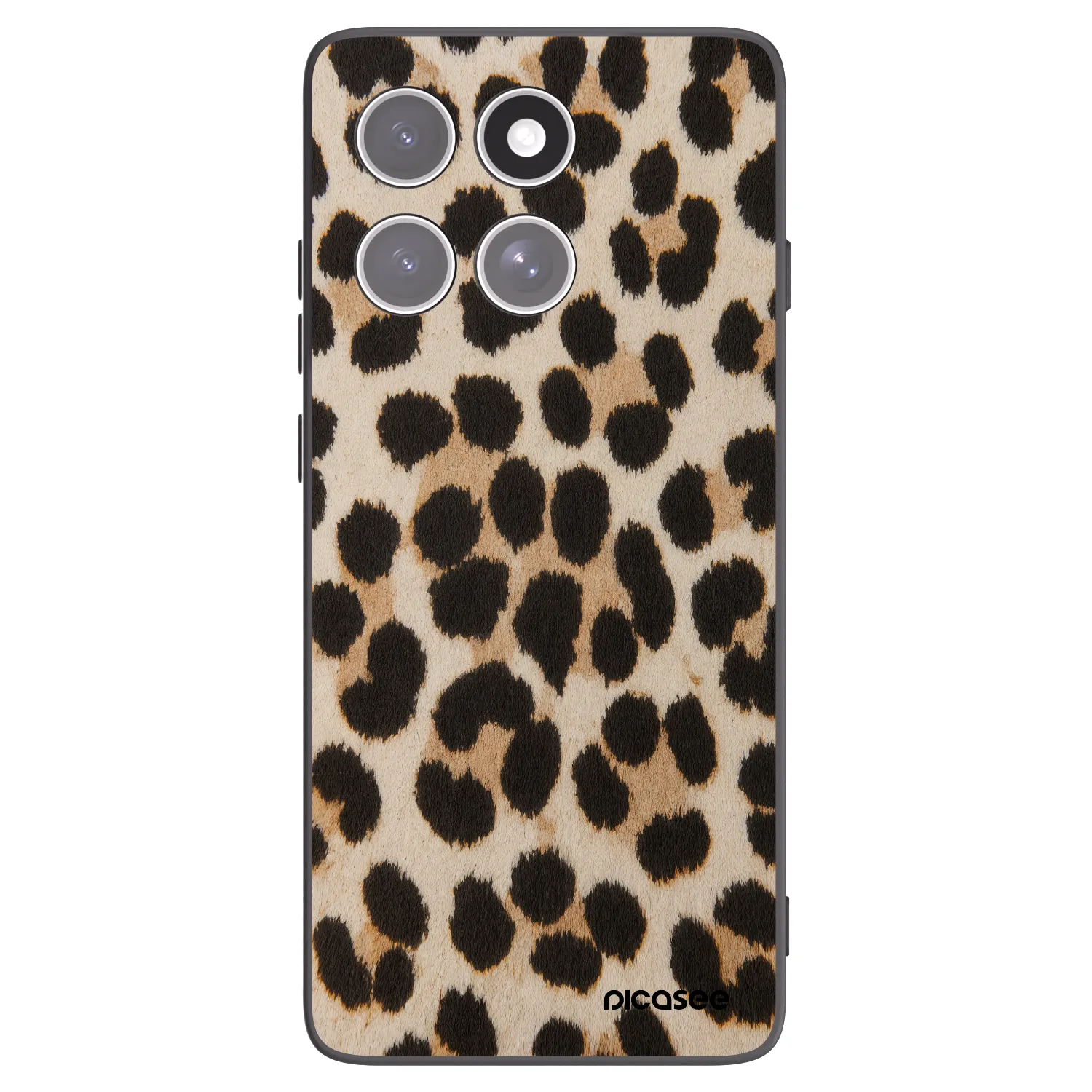 Picasee silikonový černý obal pro Motorola Edge 60 Fusion - Brown Tiger
