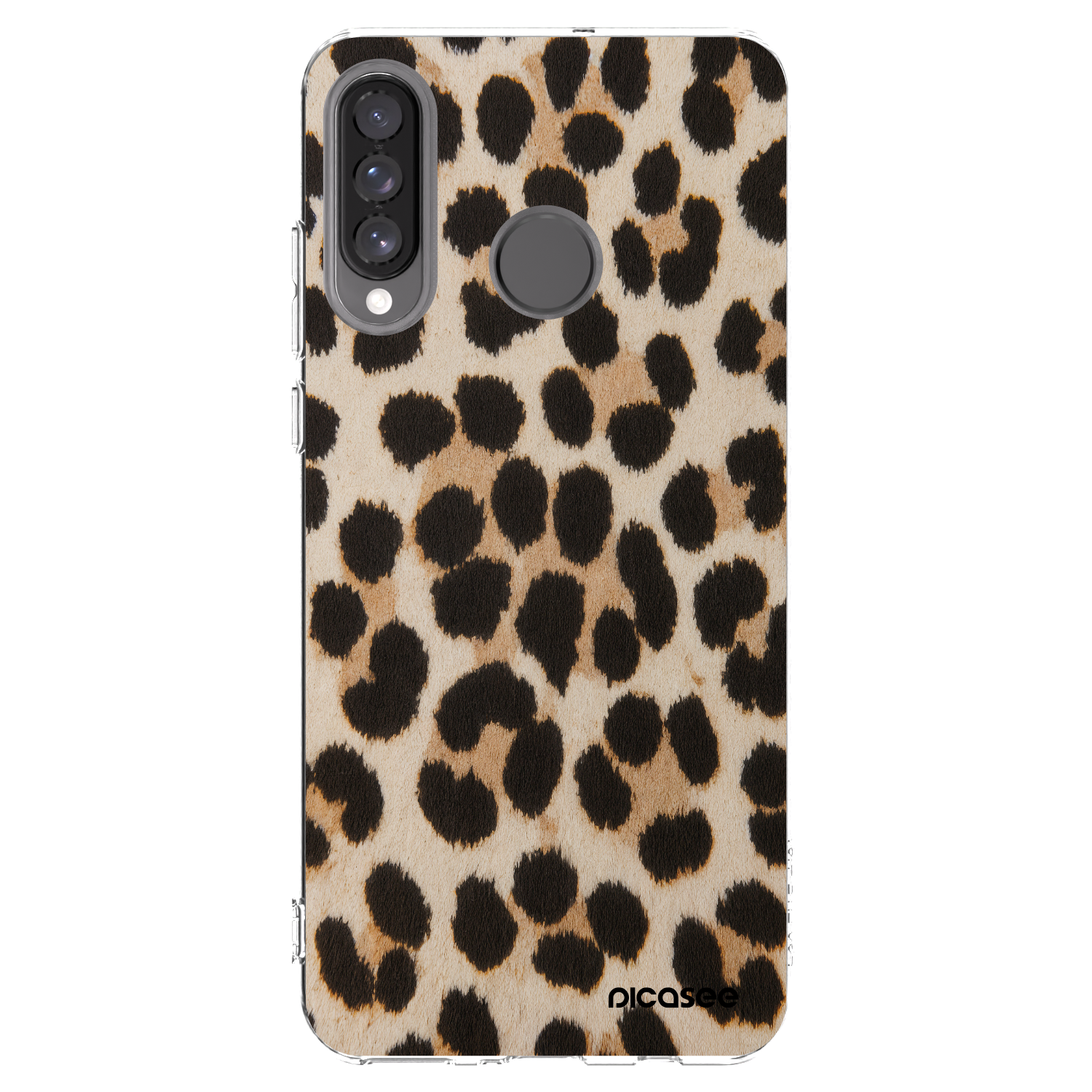 Picasee silikonový průhledný obal pro Huawei P30 Lite - Brown Tiger