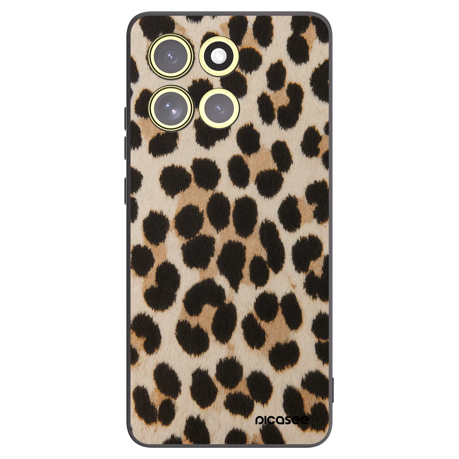 Picasee silikonový černý obal pro Motorola Moto G86 Power 5G - Brown Tiger