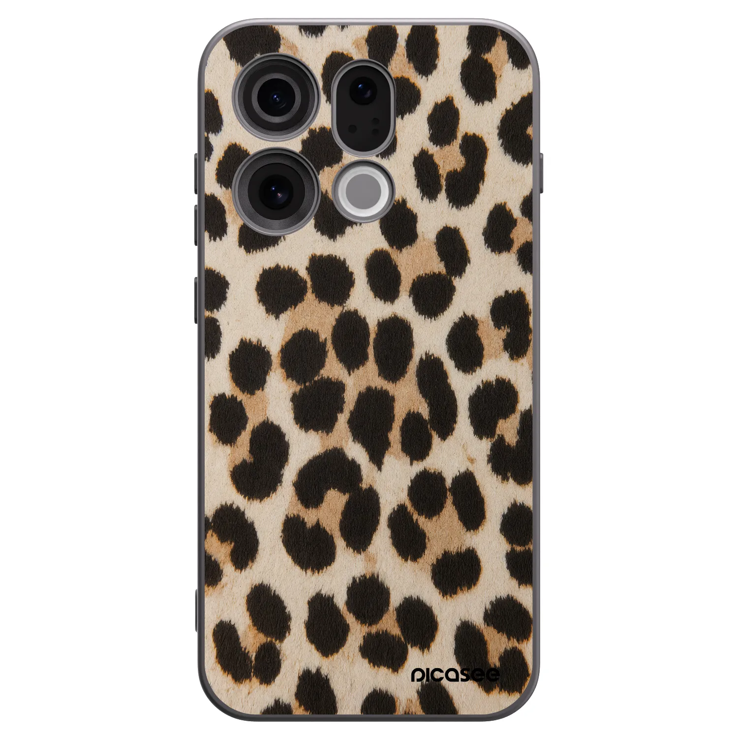 Picasee silikonový černý obal pro OPPO Find X9 - Brown Tiger