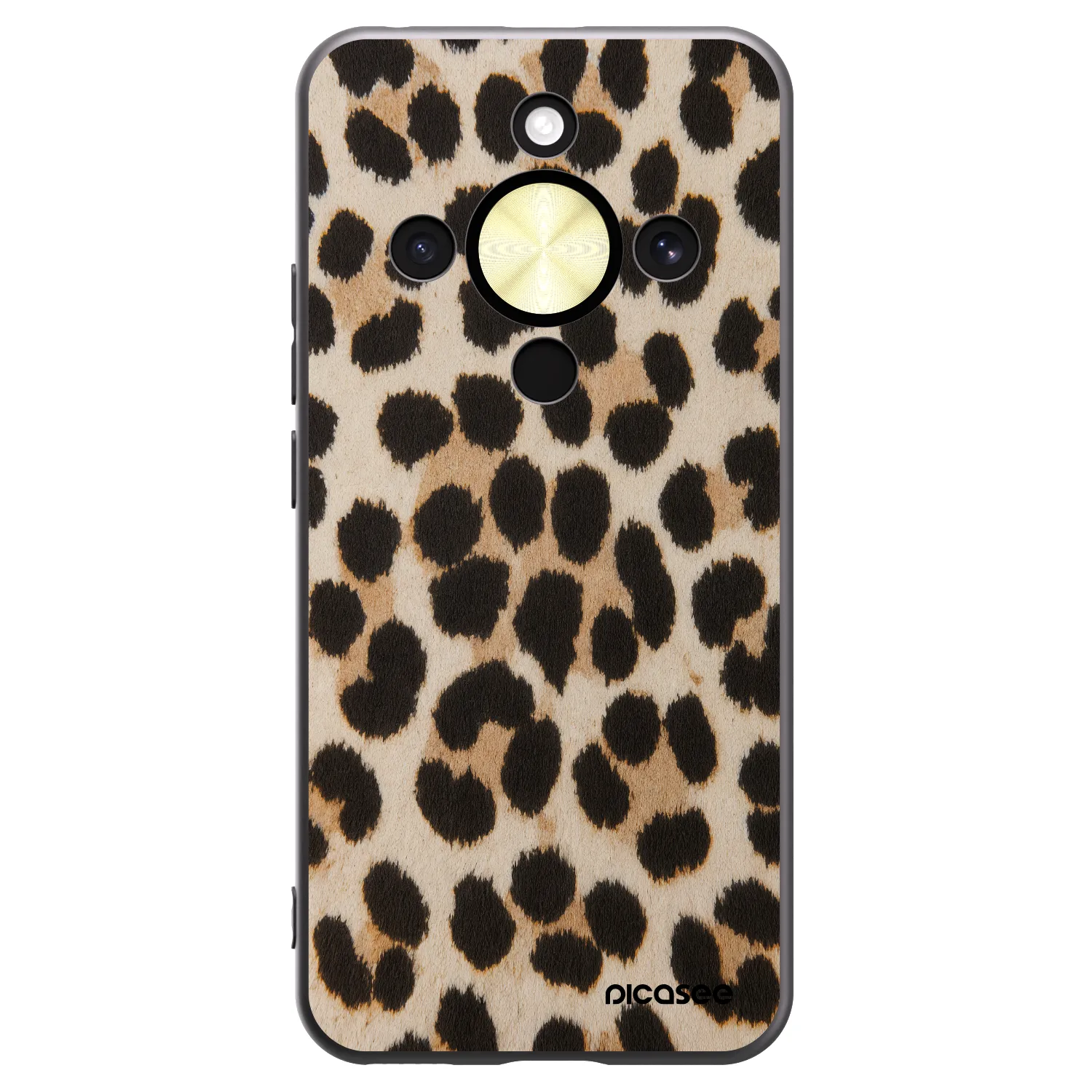 Picasee silikonový černý obal pro Honor Magic8 Lite 5G - Brown Tiger
