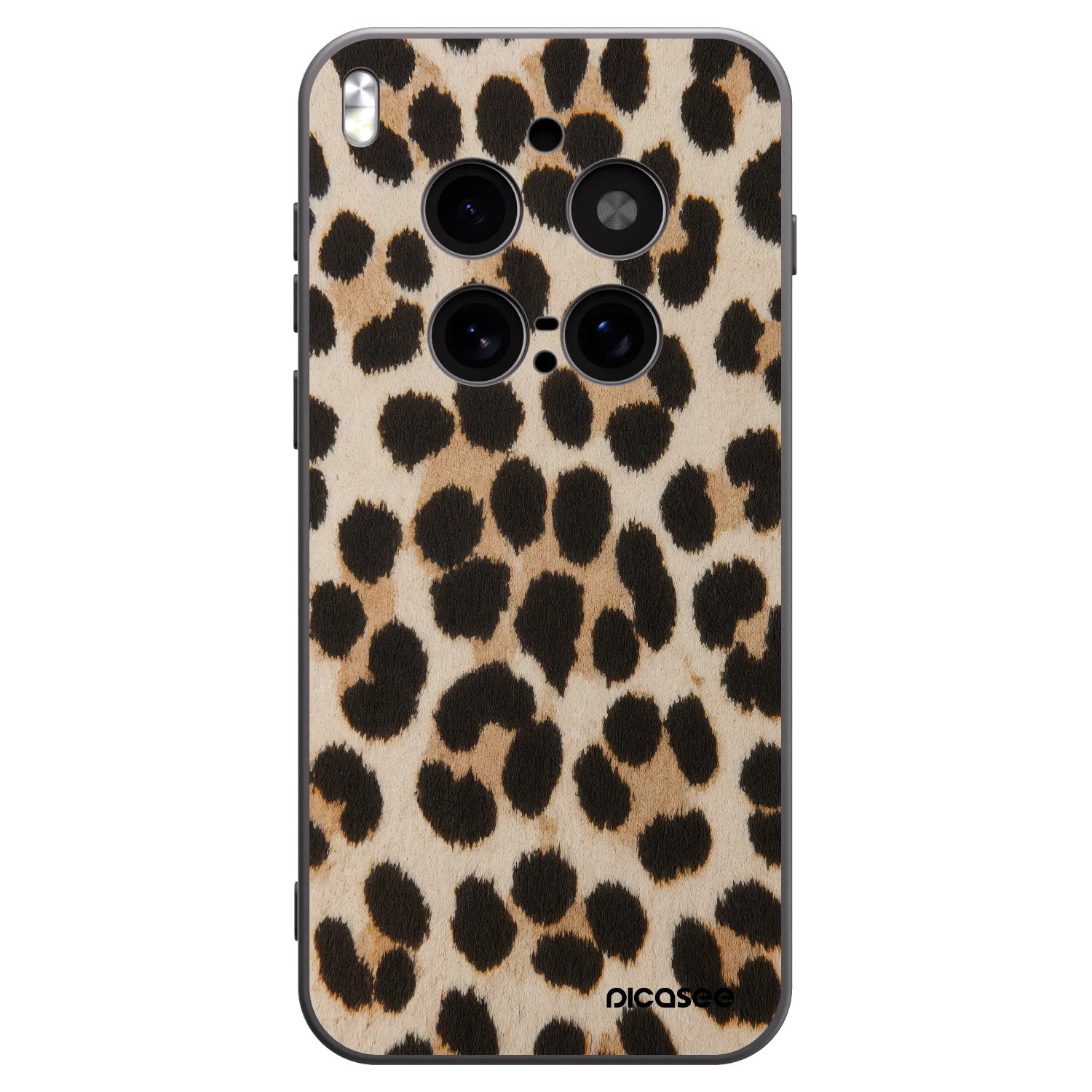 Picasee silikonový černý obal pro Vivo X300 Pro - Brown Tiger