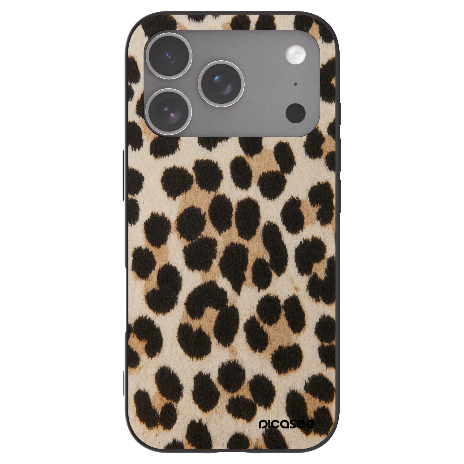 Picasee silikonový černý obal pro Apple iPhone 18 Pro - Brown Tiger