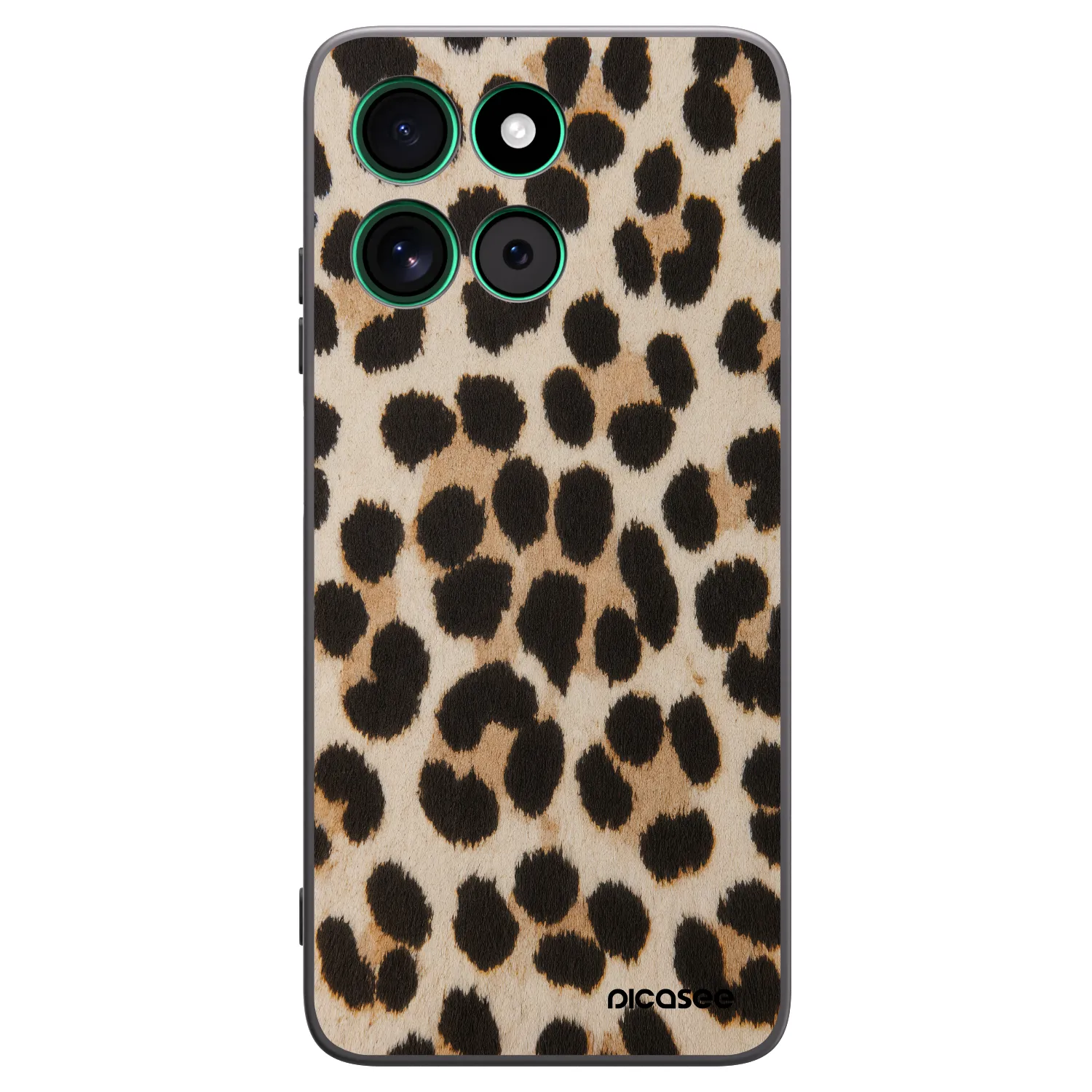 Picasee silikonový černý obal pro Motorola Moto G57 Power - Brown Tiger