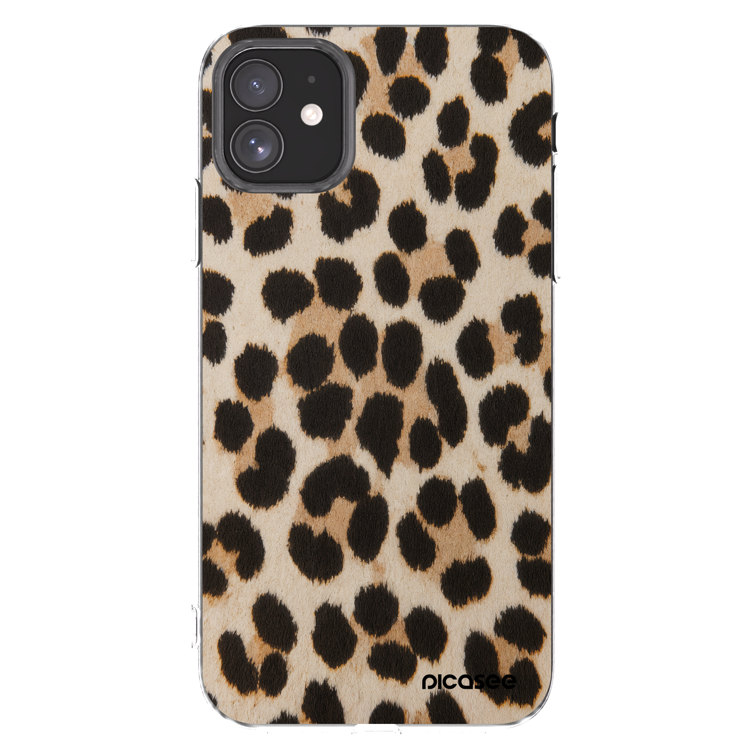 Picasee silikonový průhledný obal pro Apple iPhone 11 - Brown Tiger