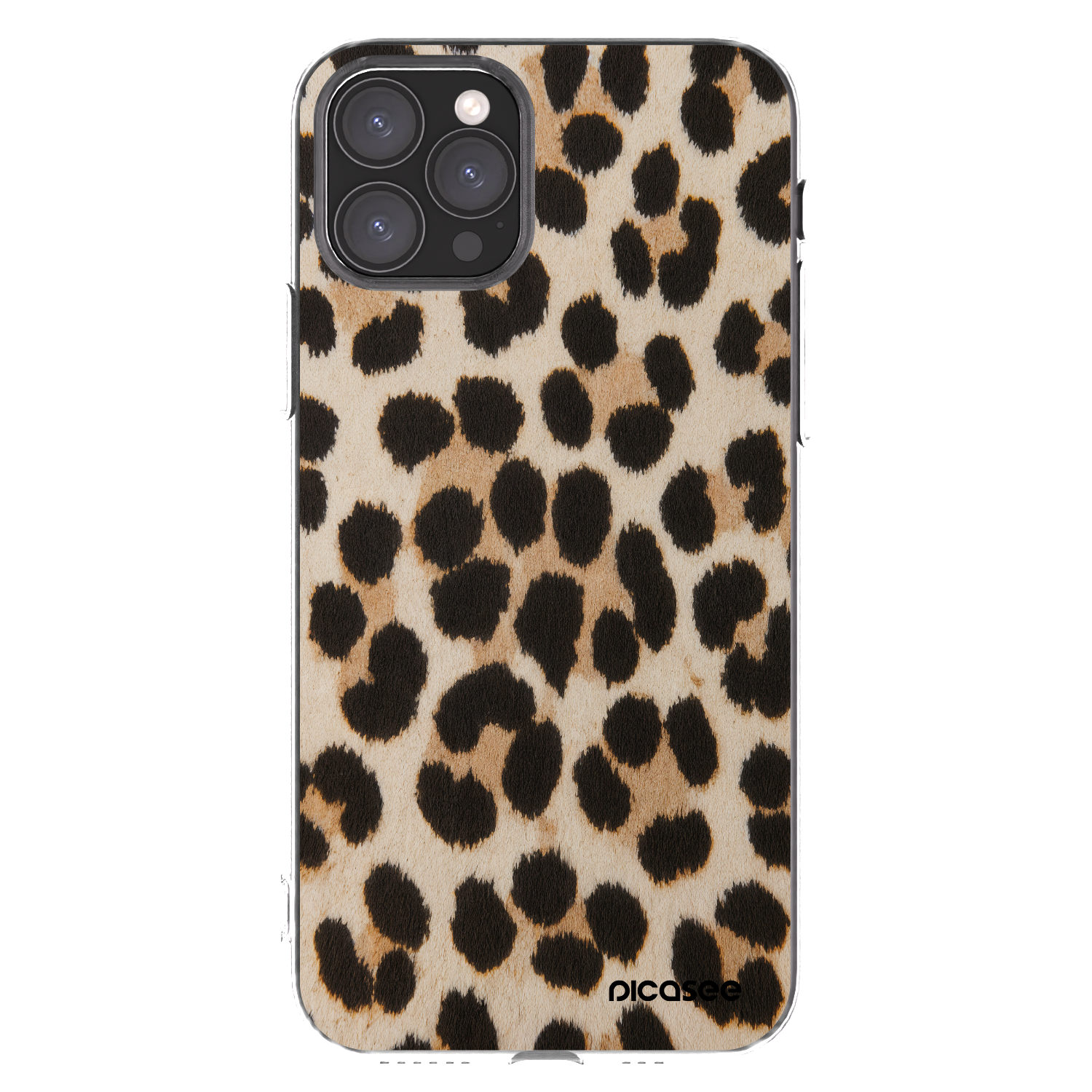 Picasee silikonový průhledný obal pro Apple iPhone 11 Pro - Brown Tiger