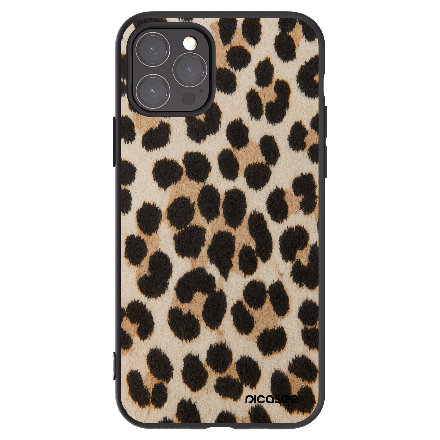 Picasee silikonový černý obal pro Apple iPhone 11 Pro - Brown Tiger