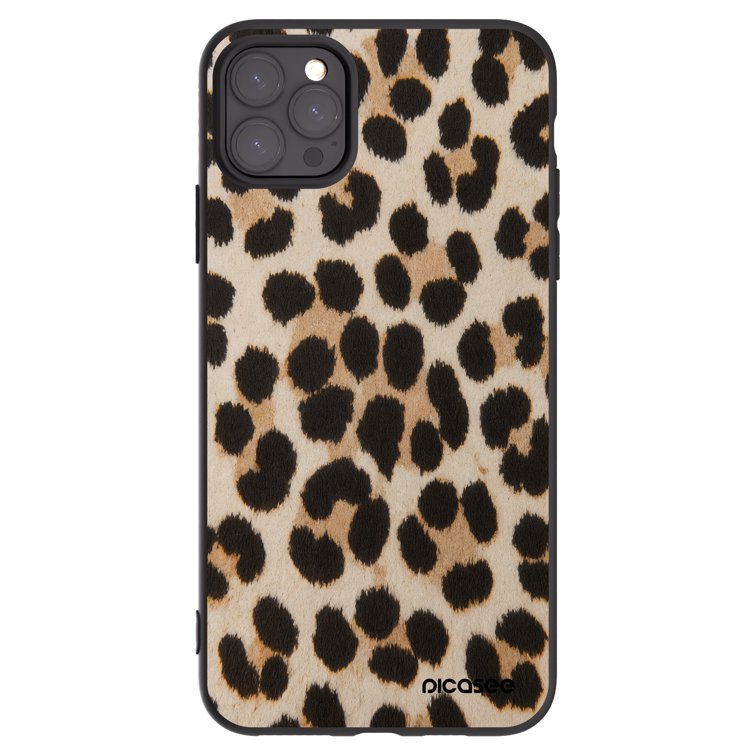 Picasee silikonový černý obal pro Apple iPhone 11 Pro Max - Brown Tiger