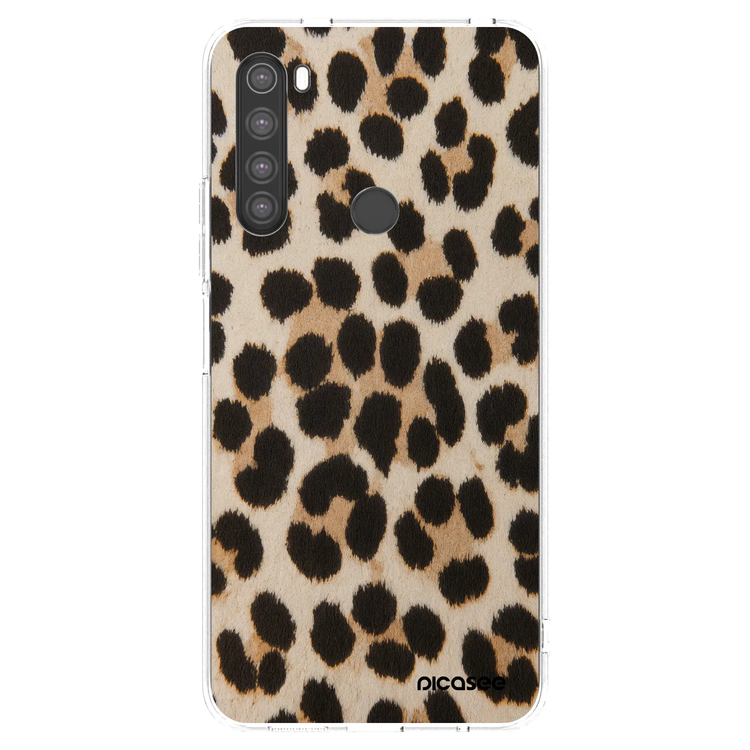 Picasee silikonový průhledný obal pro Xiaomi Redmi Note 8 - Brown Tiger