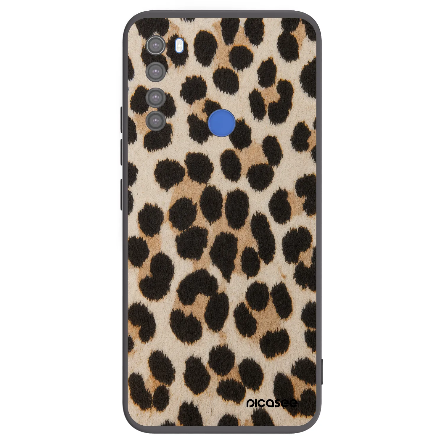 Picasee silikonový černý obal pro Xiaomi Redmi Note 8T - Brown Tiger