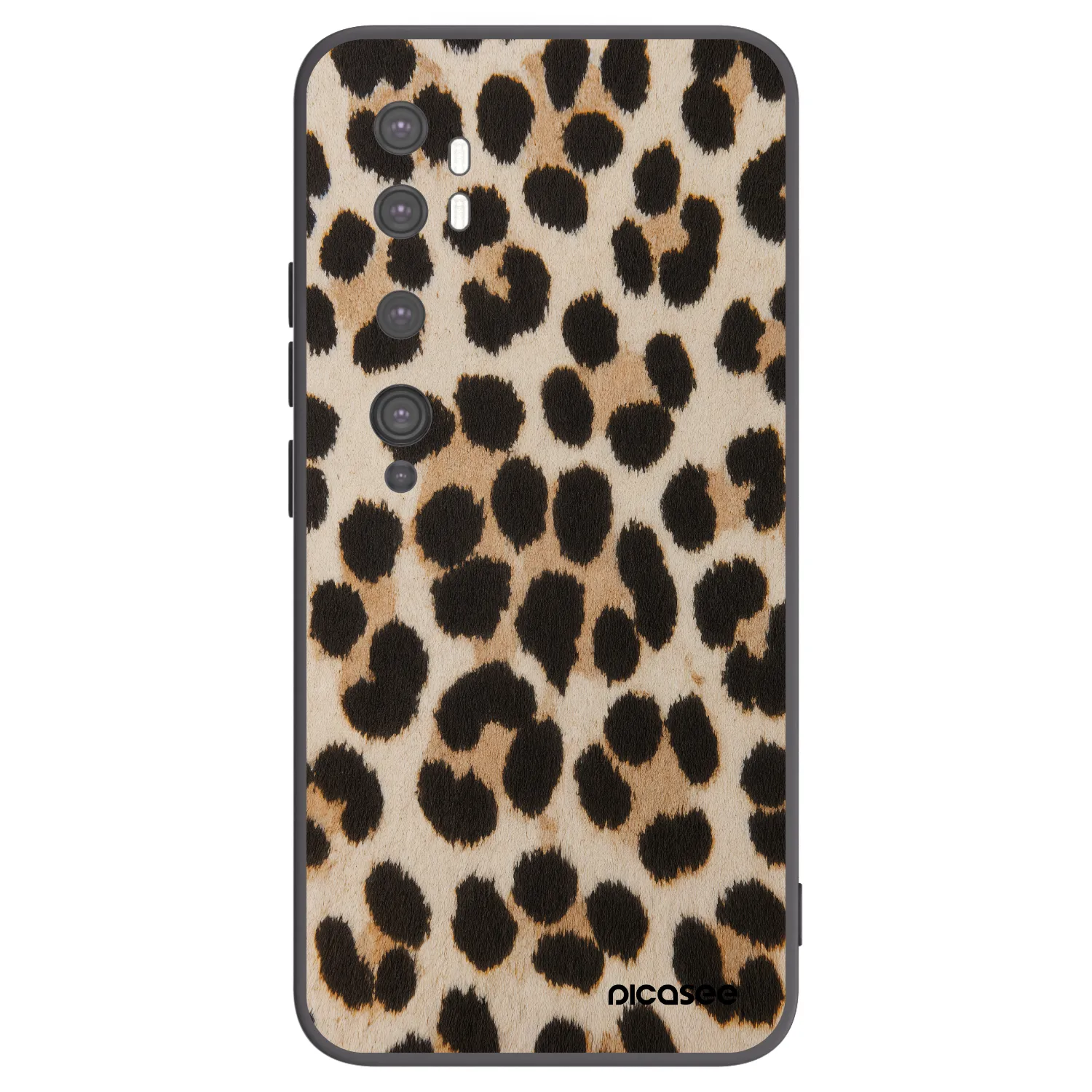 Picasee silikonový černý obal pro Xiaomi Mi Note 10 (Pro) - Brown Tiger