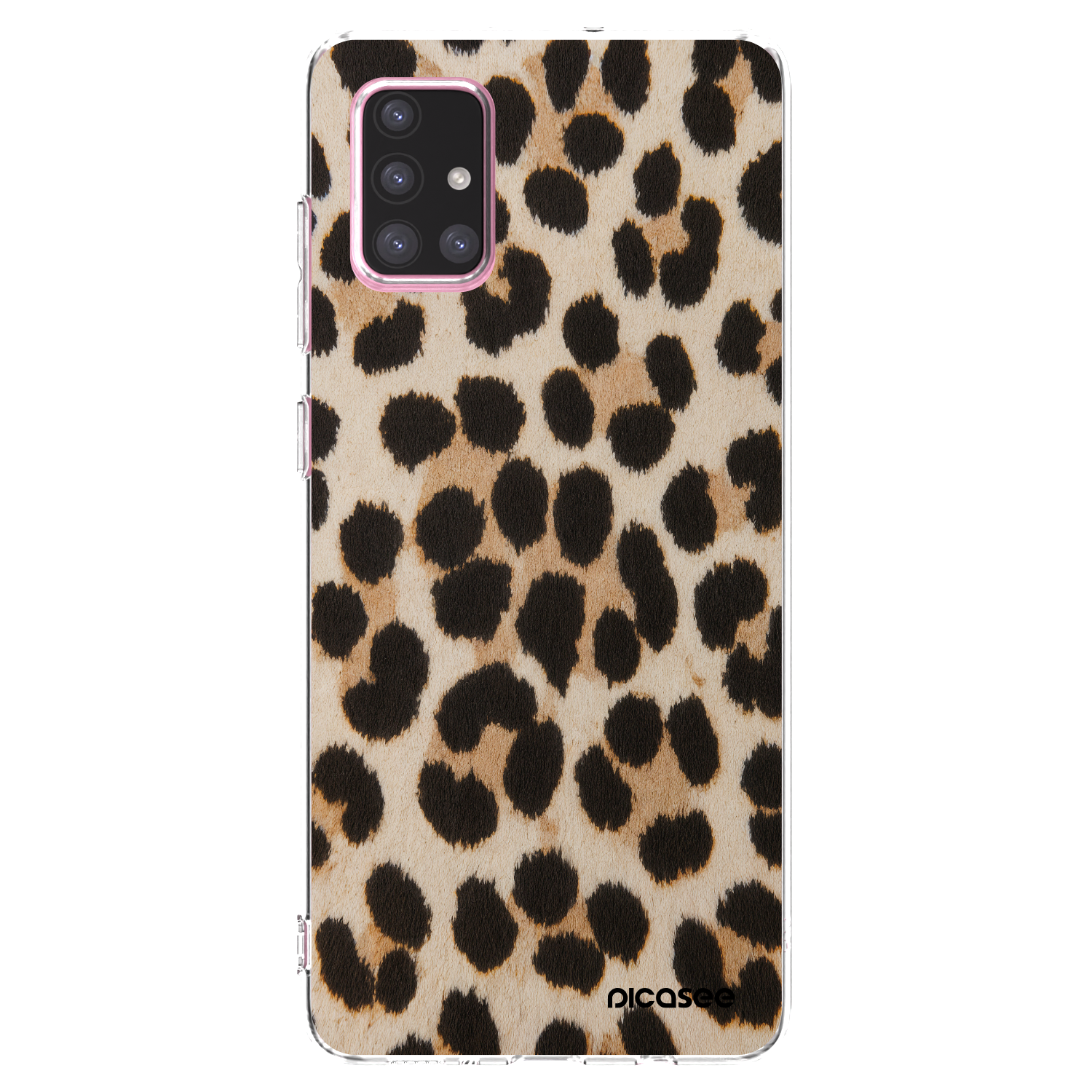 Picasee silikonový průhledný obal pro Samsung Galaxy A71 A715F - Brown Tiger
