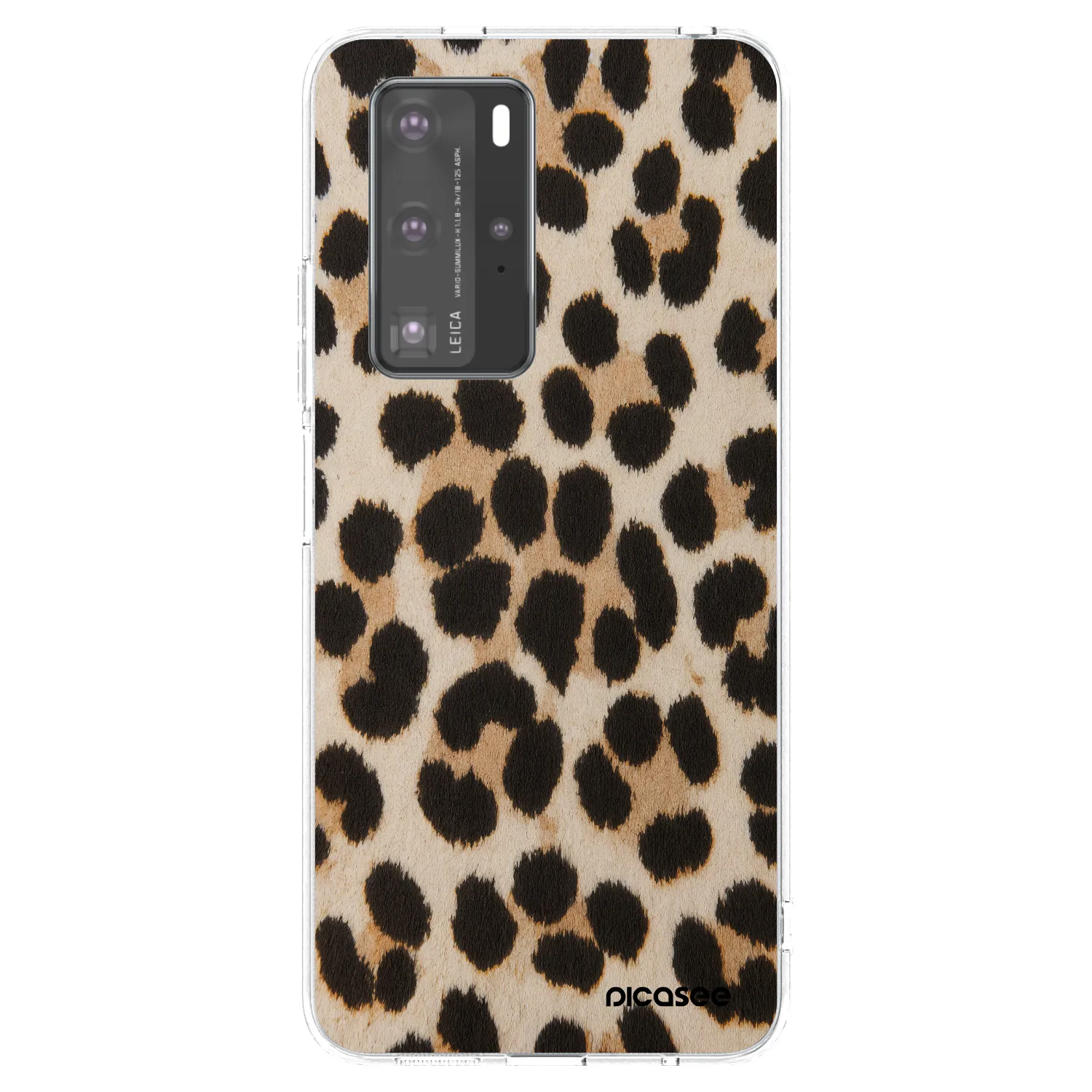 Picasee silikonový průhledný obal pro Huawei P40 Pro - Brown Tiger
