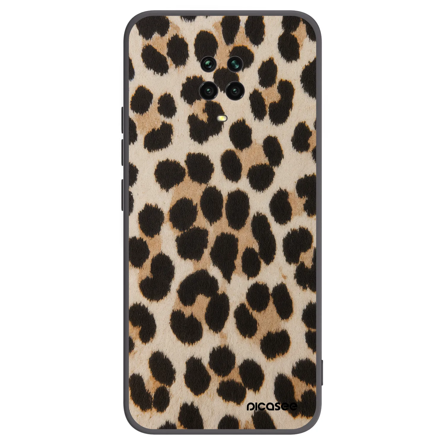 Picasee silikonový černý obal pro Xiaomi Redmi Note 9 Pro - Brown Tiger