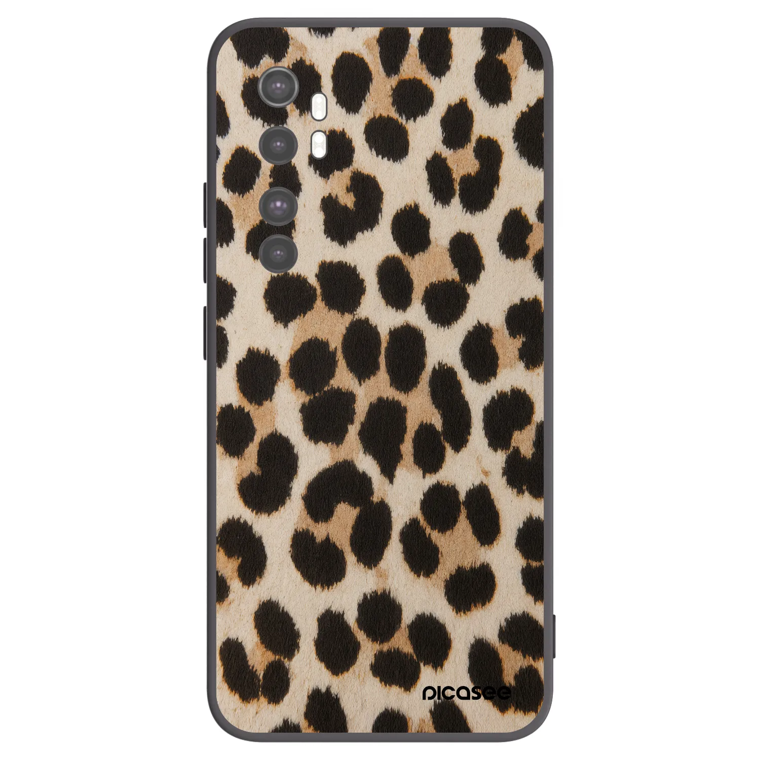 Picasee silikonový černý obal pro Xiaomi Mi Note 10 Lite - Brown Tiger