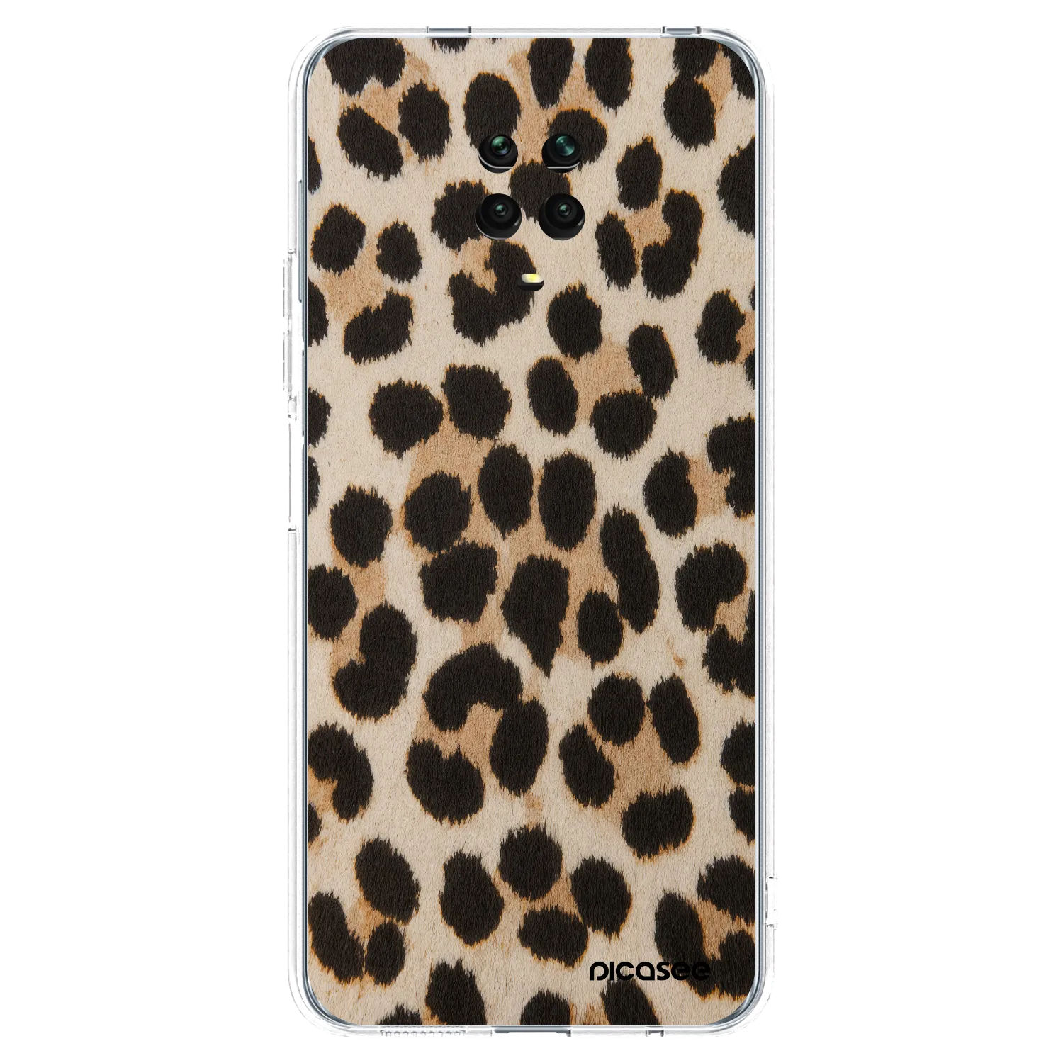 Picasee silikonový průhledný obal pro Xiaomi Redmi Note 9S - Brown Tiger