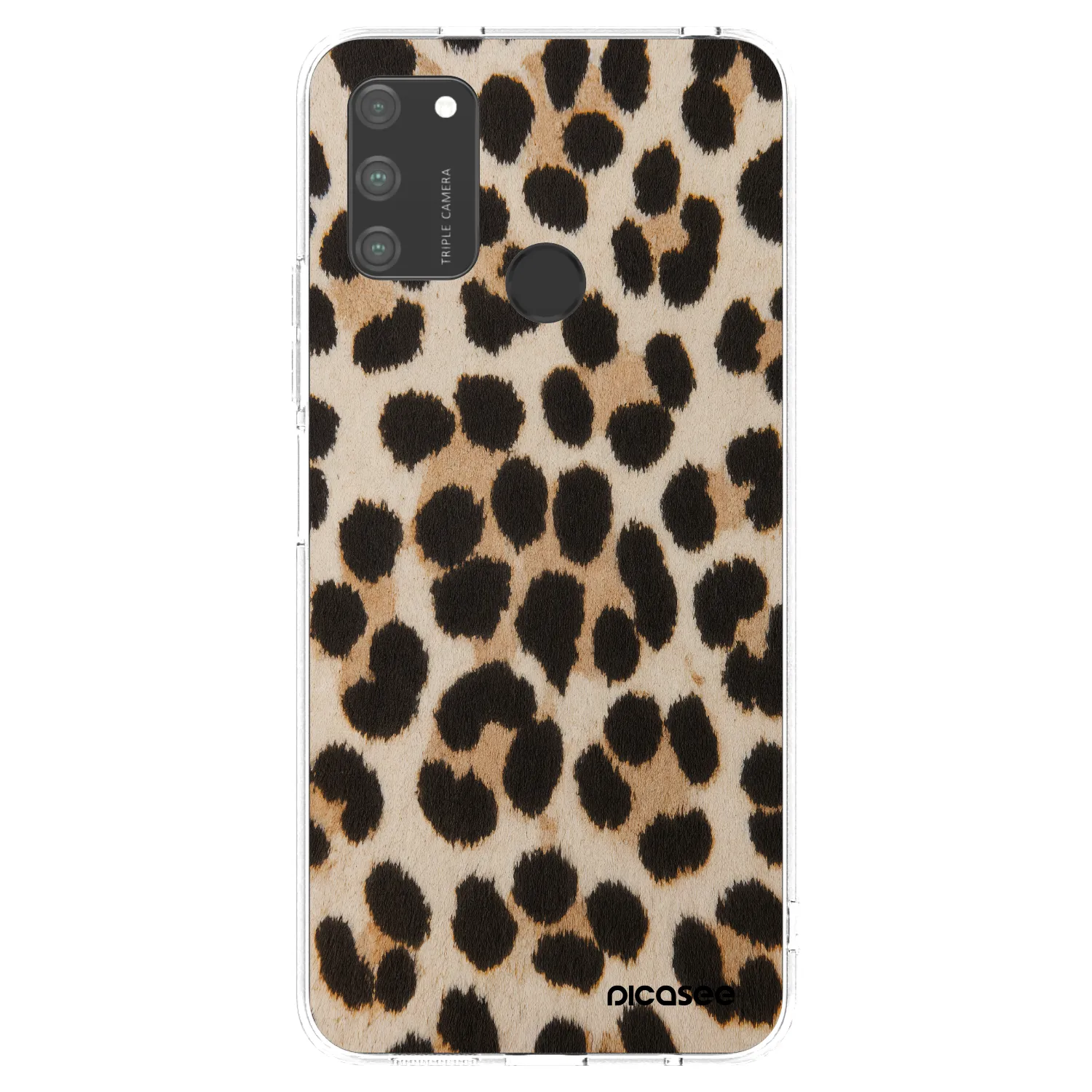 Picasee silikonový průhledný obal pro Honor 9A - Brown Tiger