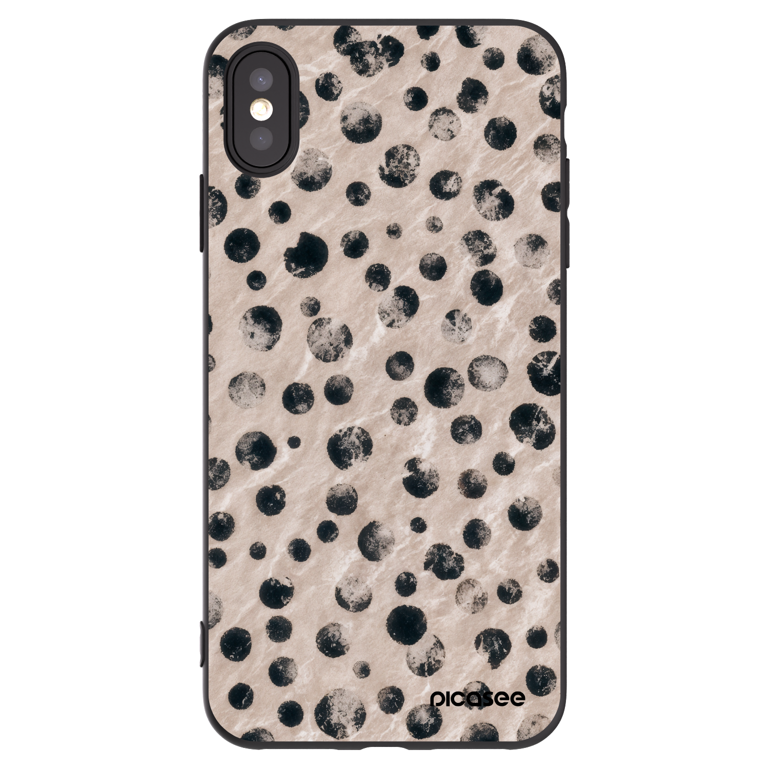 Picasee silikonový černý obal pro Apple iPhone XS Max - Inked