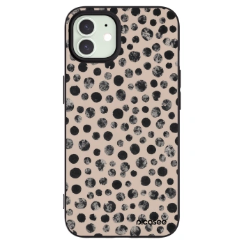 Picasee silikonový černý obal pro Apple iPhone 12 - Dots