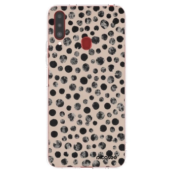 Picasee silikonový průhledný obal pro Samsung Galaxy A20s - Dots